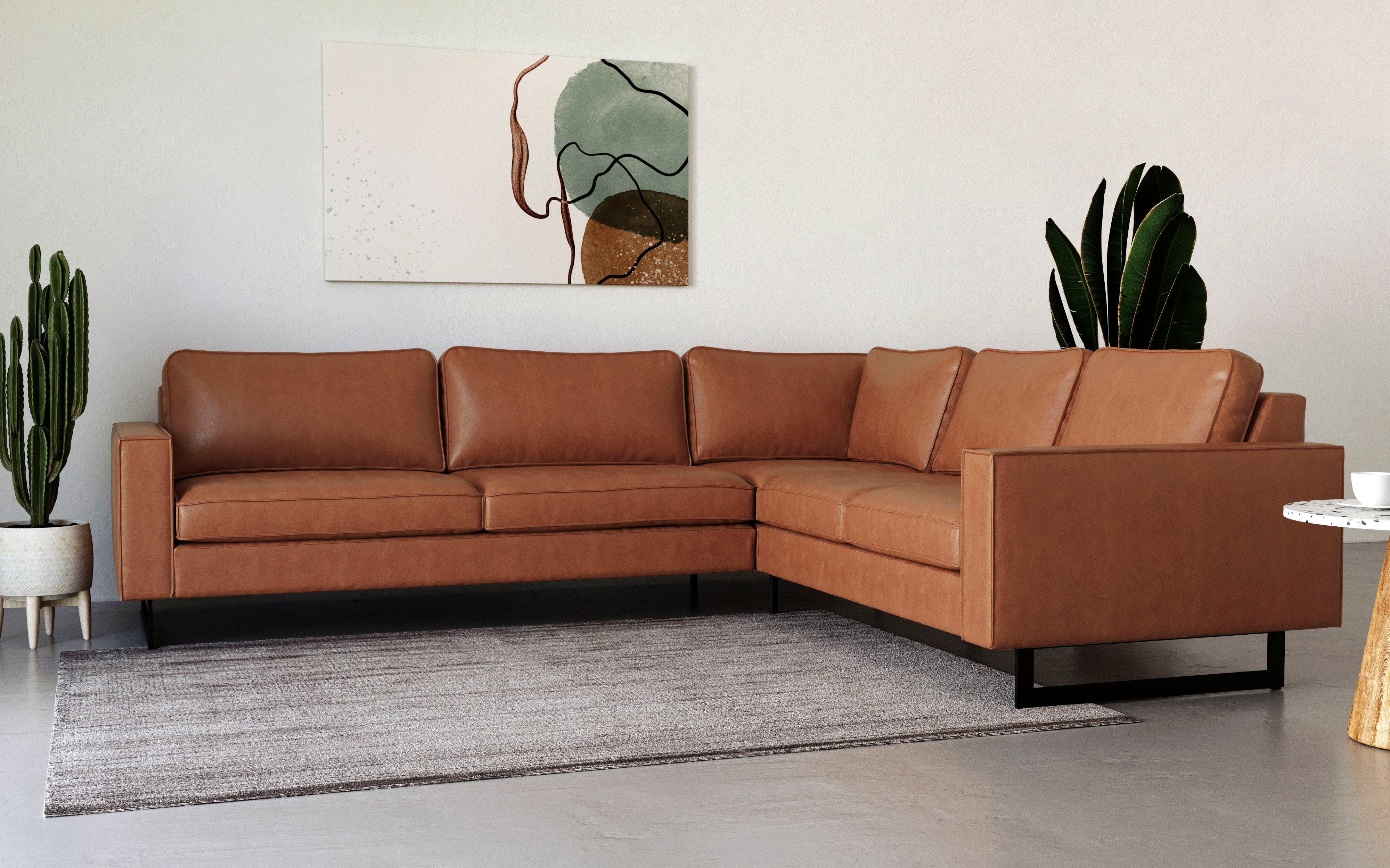 Places of Style Ecksofa "Pinto, XXL, 250/290 cm, langer Schenkel, Ottomane" günstig online kaufen
