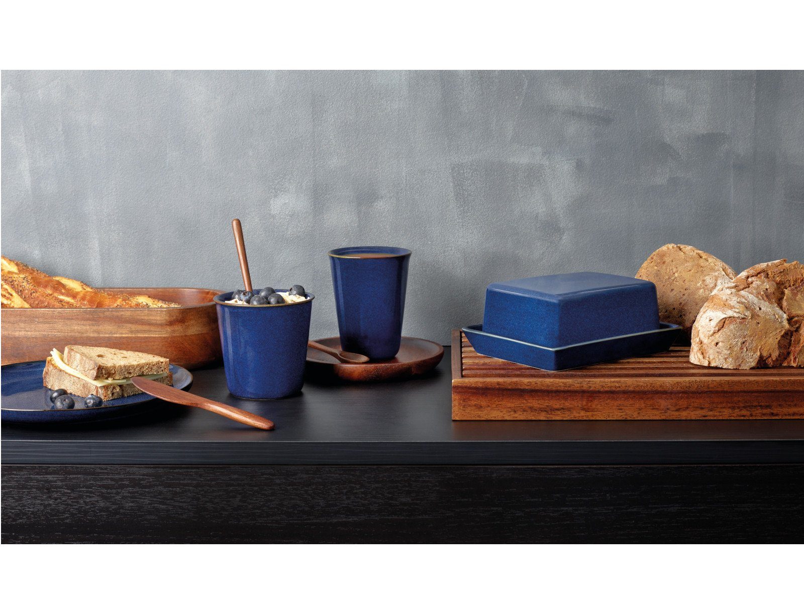 ASA SELECTION Espressotasse SAISONS Espressotasse m.Untert. midnightblue 0,09l, Steinzeug, Geschirr