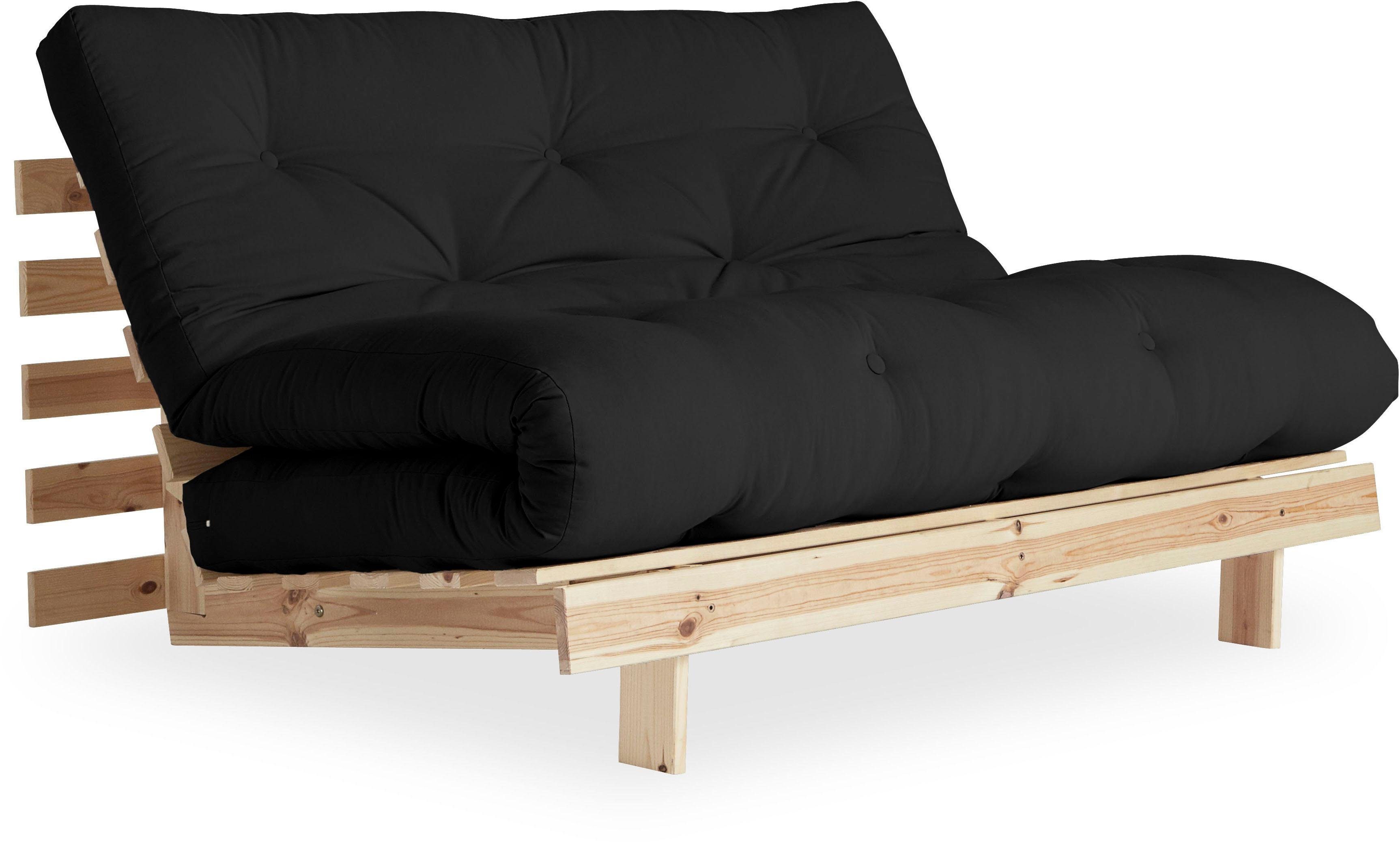 Karup Design Daybett Roots Sofa Bed, Schlafsofa, Bettfunktion, FSC®-Massivholz, Inkl. Futonmatratze, Made in Europe, langlebig, B: 140 oder 160 cm