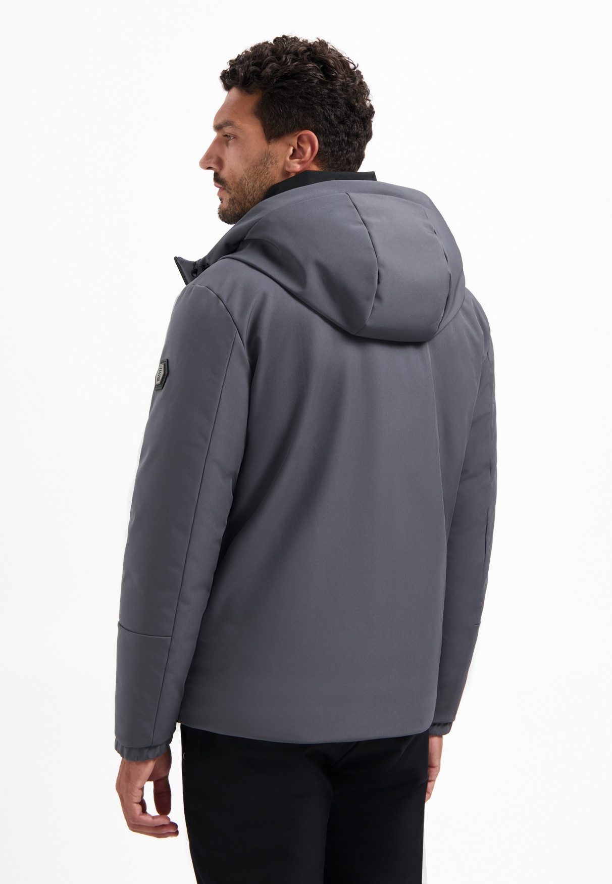 NO EXCESS Steppjacke No Excess Beschichtete Kapuzenjacke KAI Jacket