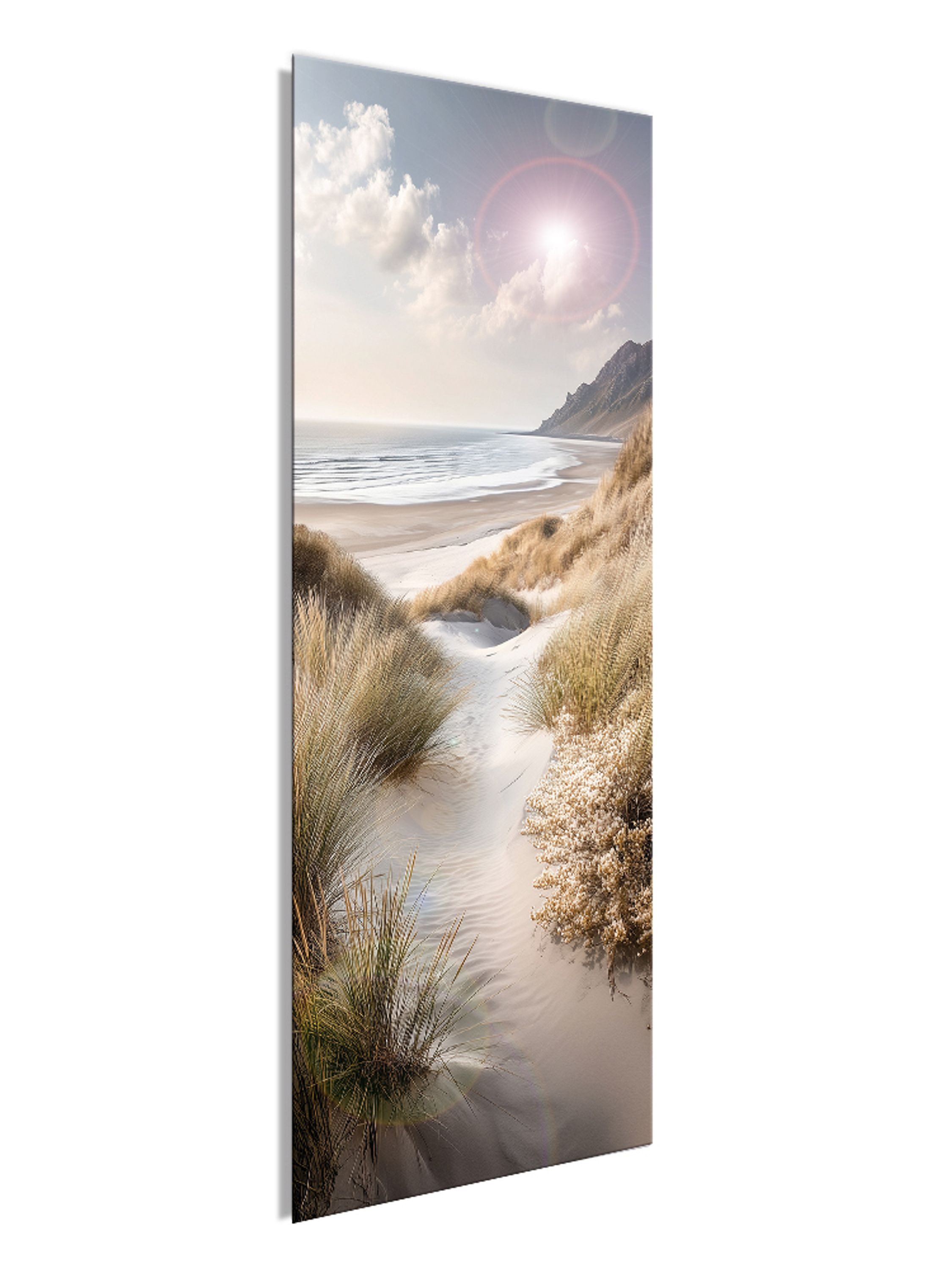 artissimo Glasbild Glasbild 30x80cm Strandmotiv Dünenweg am Meer Wandbild H günstig online kaufen