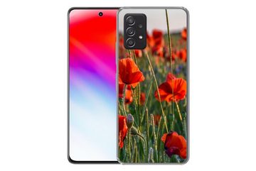 MuchoWow Handyhülle Blumen - Mohnblumen - Natur - Rot, Phone Case, Handyhülle Samsung Galaxy A53, Silikon, Schutzhülle