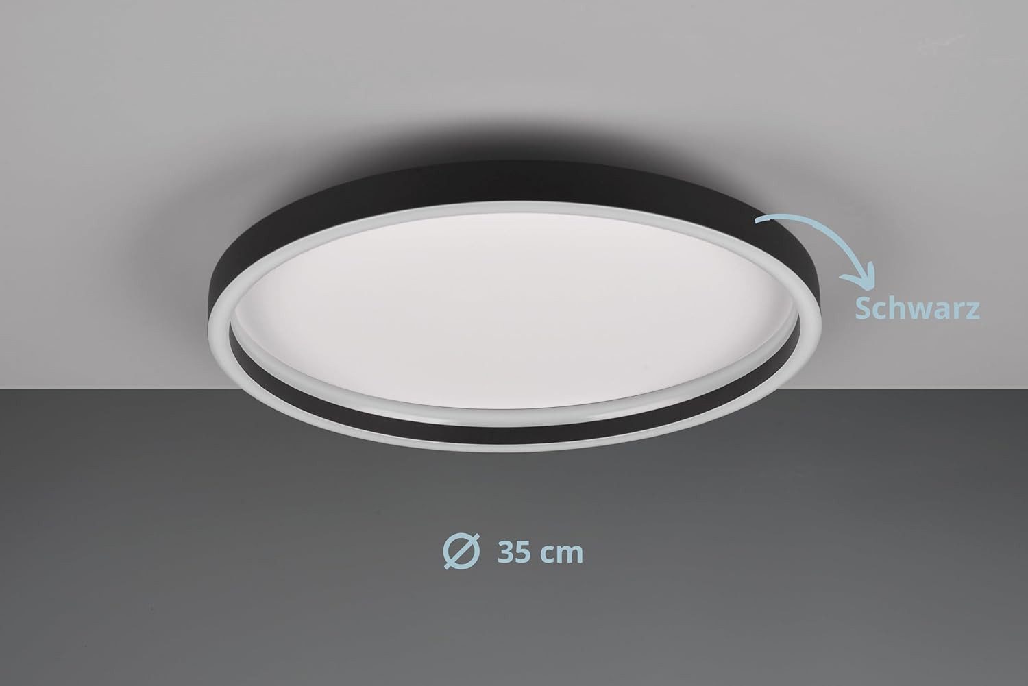 lightling LED Deckenleuchte Regina, LED fest integriert, Warmweiß, rund, IP20, Wand- und Deckenmontage