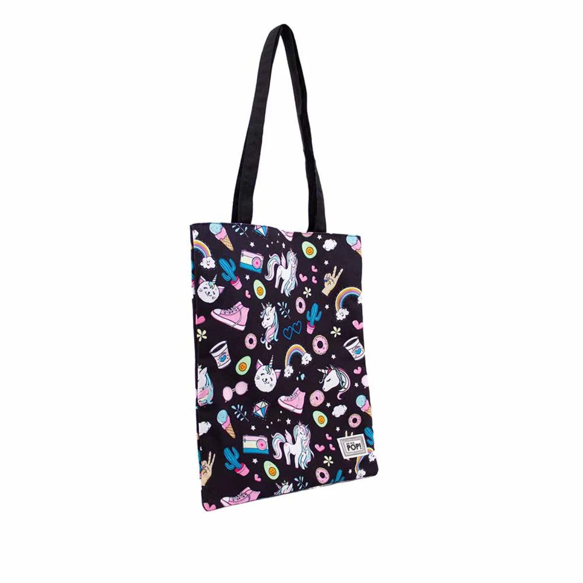 Oh My Pop! Einkaufsshopper Illusion Tote Bag Einkaufstasche mit Innenfutter und Tasche 33 x 40 cm