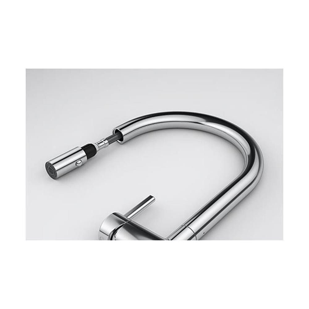 FRANKE Küchenarmatur Active J mit Zugauslauf / 2 Strahlarten, Black Matt