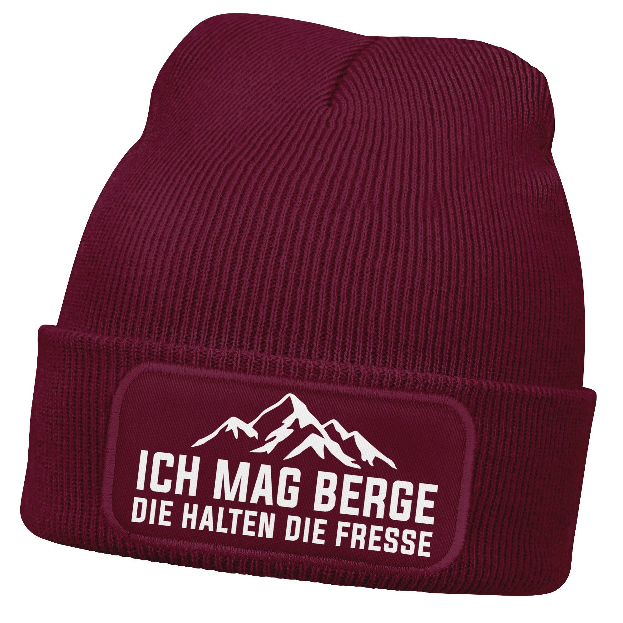 MoonWorks Strickmütze Herren Beanie mit Patch günstig online kaufen