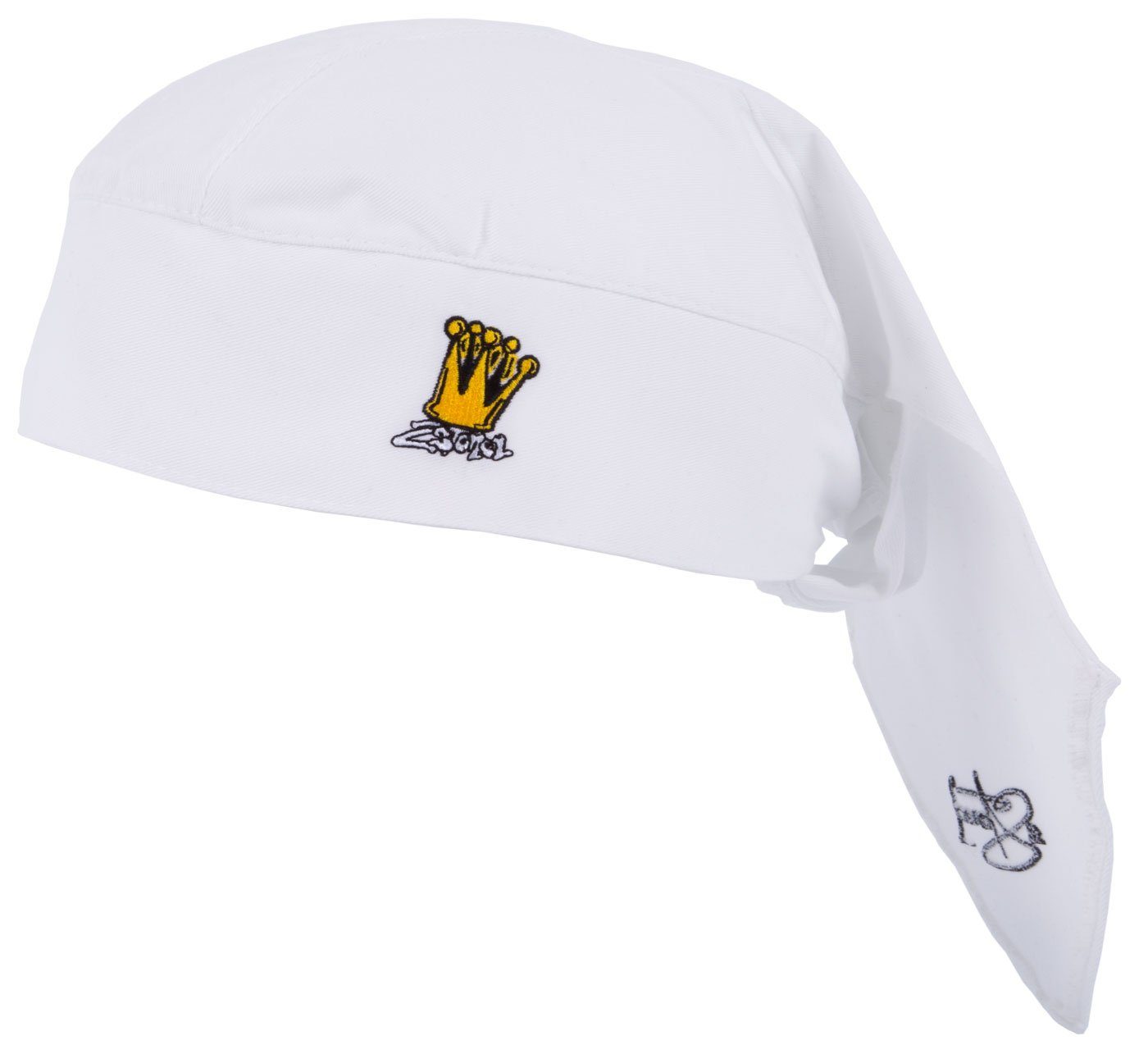 2Stoned Bandana Kopftuch Biker Cap Classic mit Stick Crown für Damen und Herren, Einheitsgröße Weiß