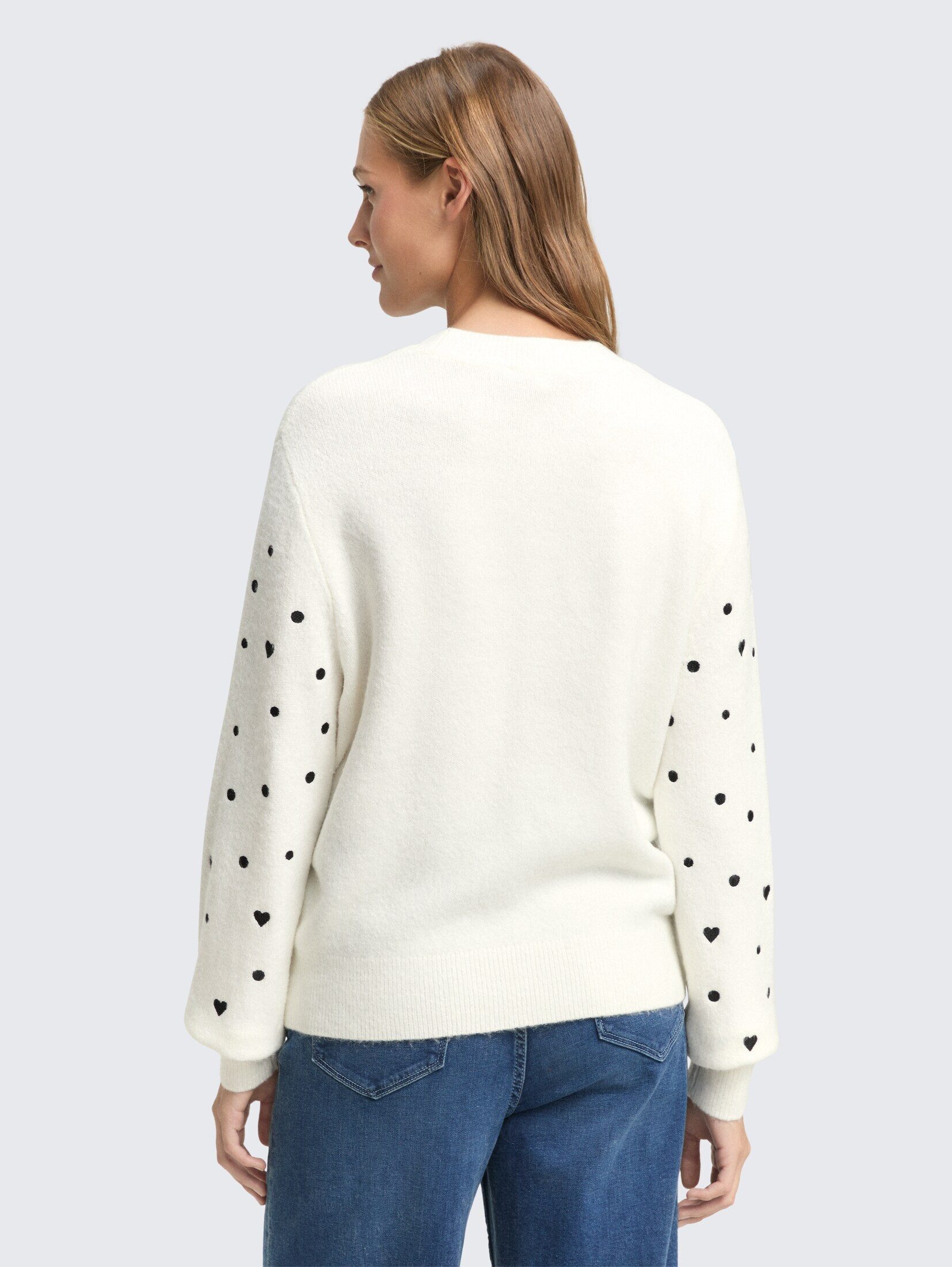 TOM TAILOR Denim Strickpullover Pullover & Strickjacken Relaxed Fit Strickpullover mit Stickereien