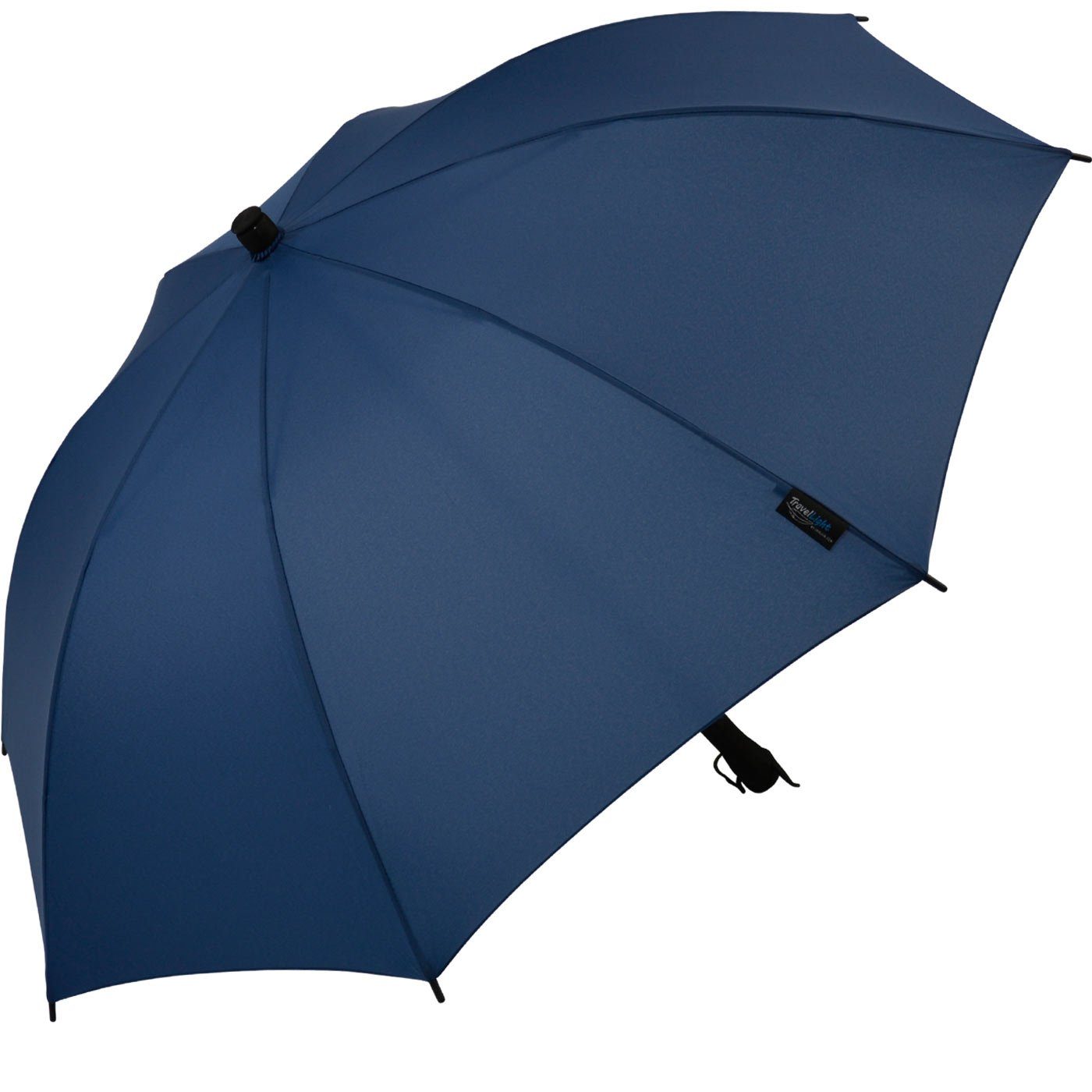 Impliva Langregenschirm TravelLight 265 extrem-leicht Schirm leichter mit g Hülle, blau extrem