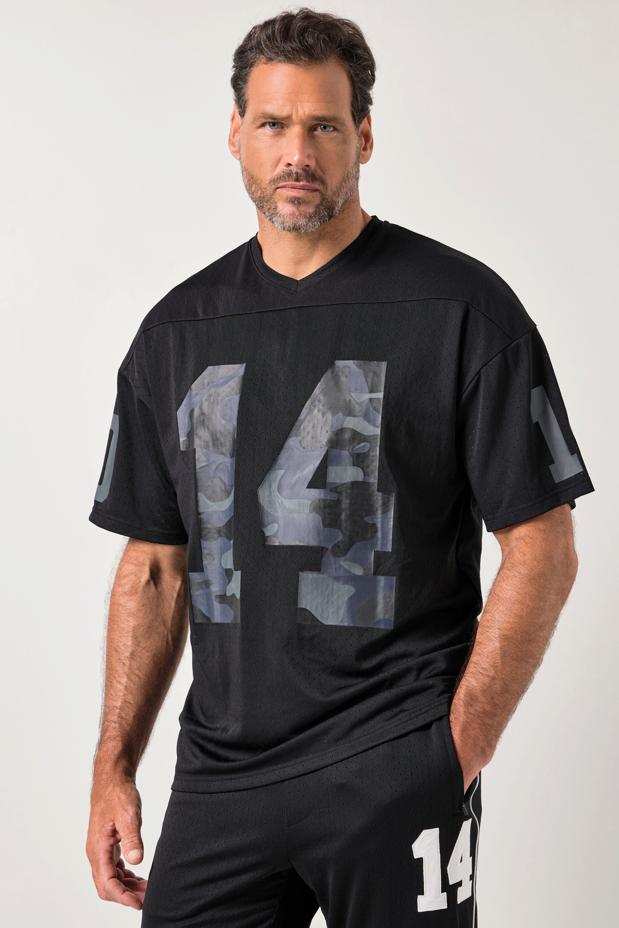 JP1880 T-Shirt Mesh-Trikot Fitness Halbarm oversized günstig online kaufen