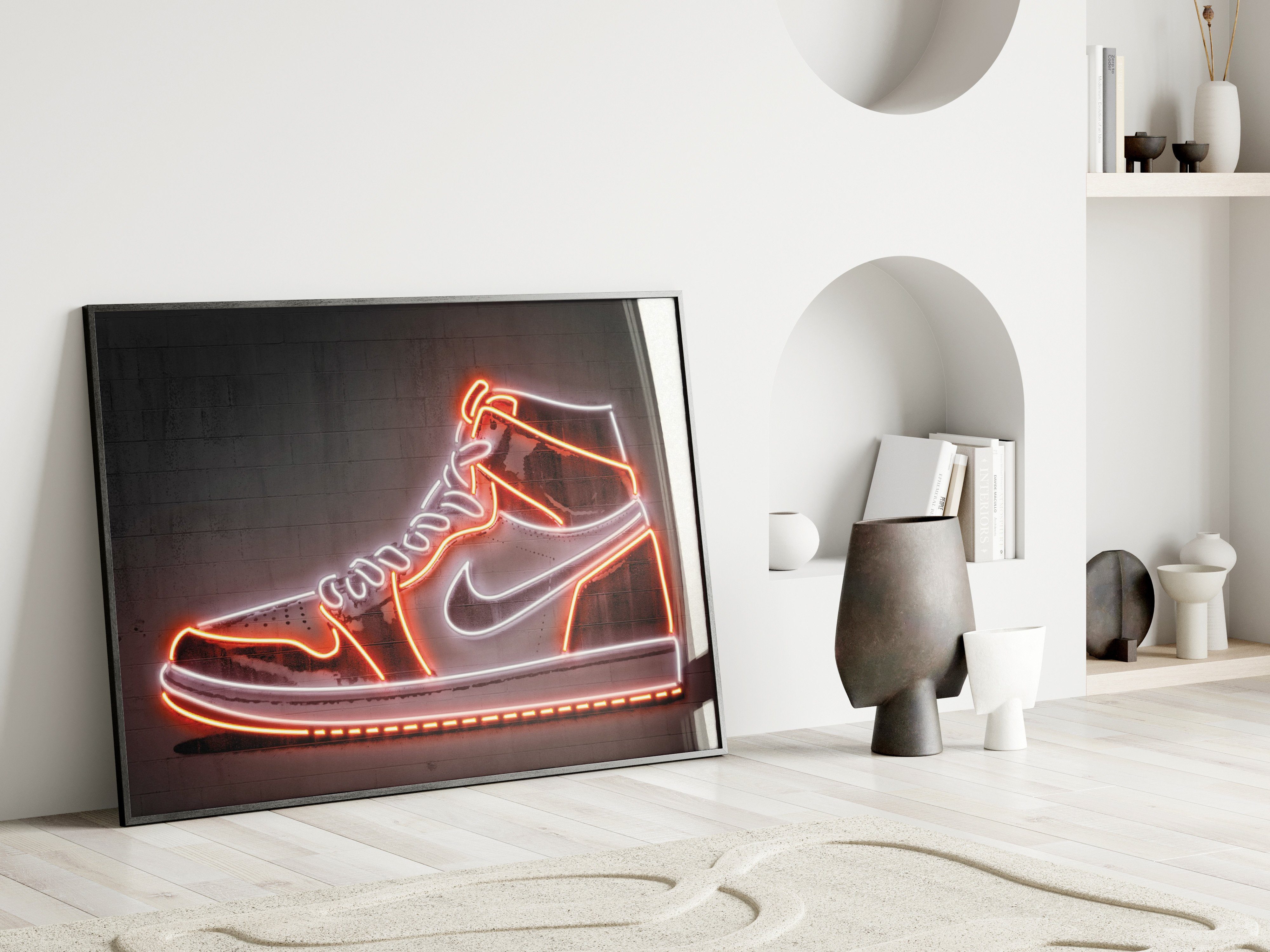 JUSTGOODMOOD Poster Premium ® Nike Sneaker Poster · Neon Effekt · ohne Rahmen – Bild 5 von 5