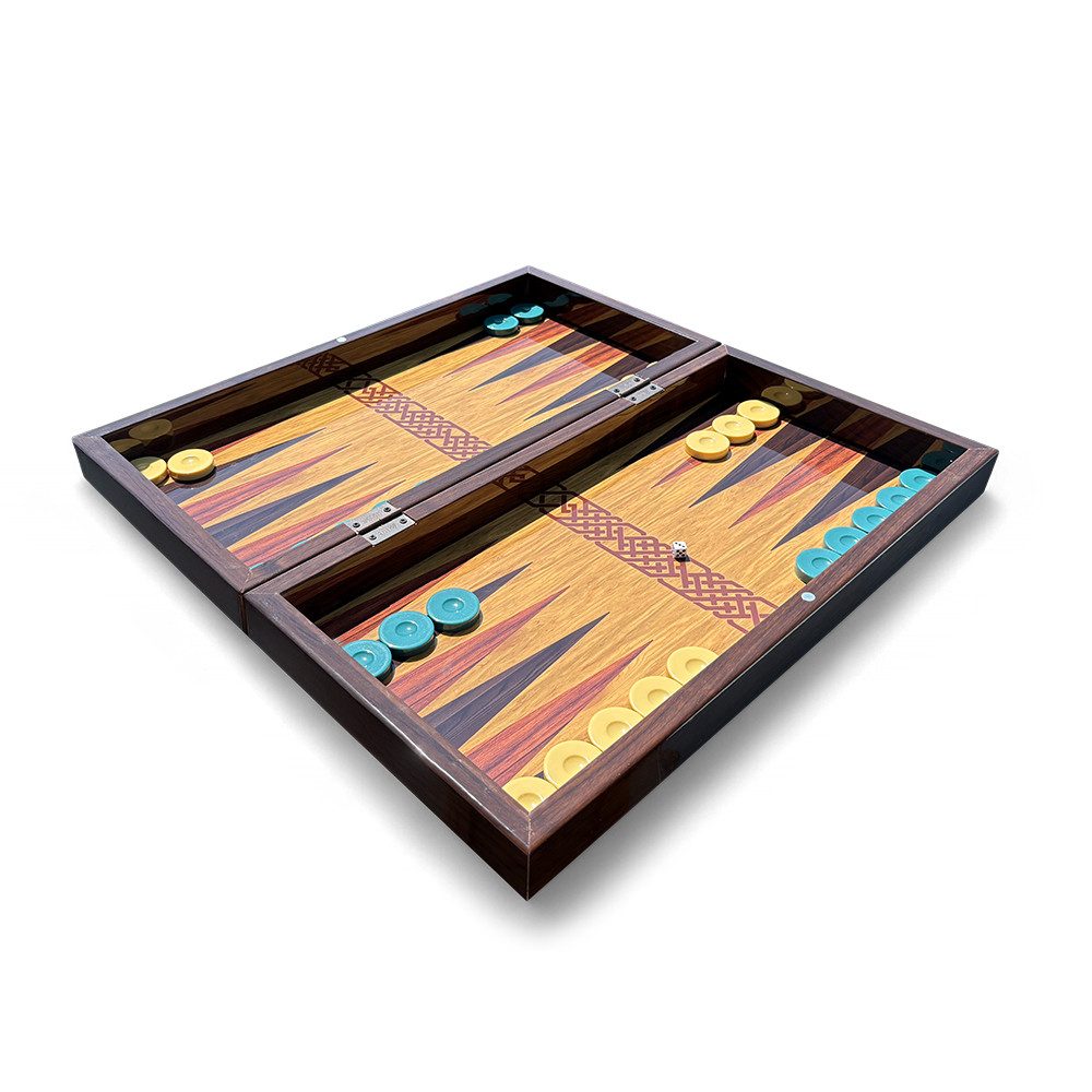 BIGGDESIGN Spielesammlung Biggdesign Bloom Backgammon Set, Kratzfeste Oberfläche