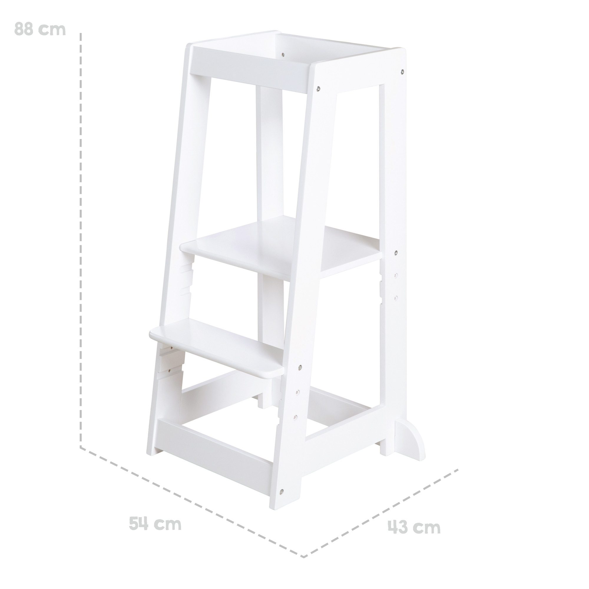 roba® Stehhilfe Monti Step - Lernturm nach Montessori - Tritthocker für Kinder (Ideal als Küchenhelfer - Bis 80 kg belastbar), Mit Kippschutz - FSC®-zertifiziertem Holz