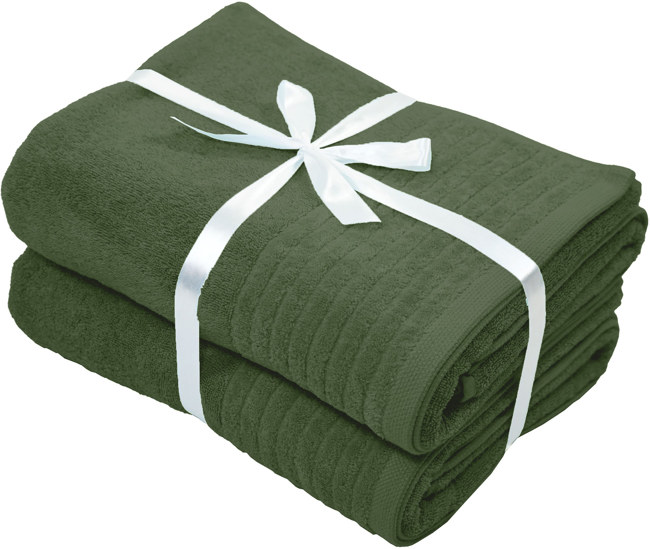 OTTO home Saunatuch Sanremo Premium, Premium Handtücher, 600 gr/m², 80x200cm, Frottier (Set, 2-St), Bordüre, einfarbig, flauschig, weich, dicke Qualität, 5 Jahr – Bild 3 von 5