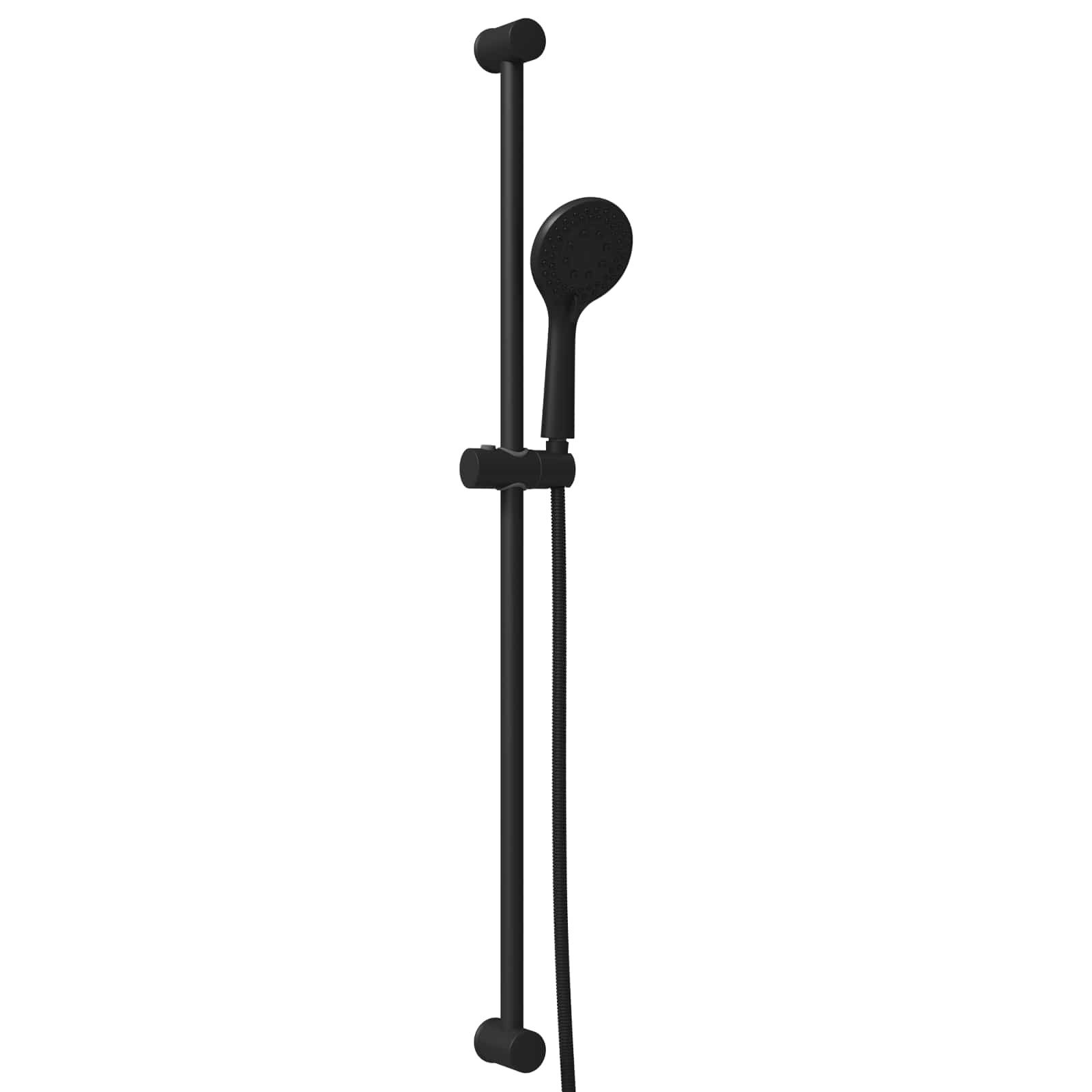 vidaXL Brauseschlauch Duschsystem-Set Schwarz 100 cm Edelstahl, (1 St)