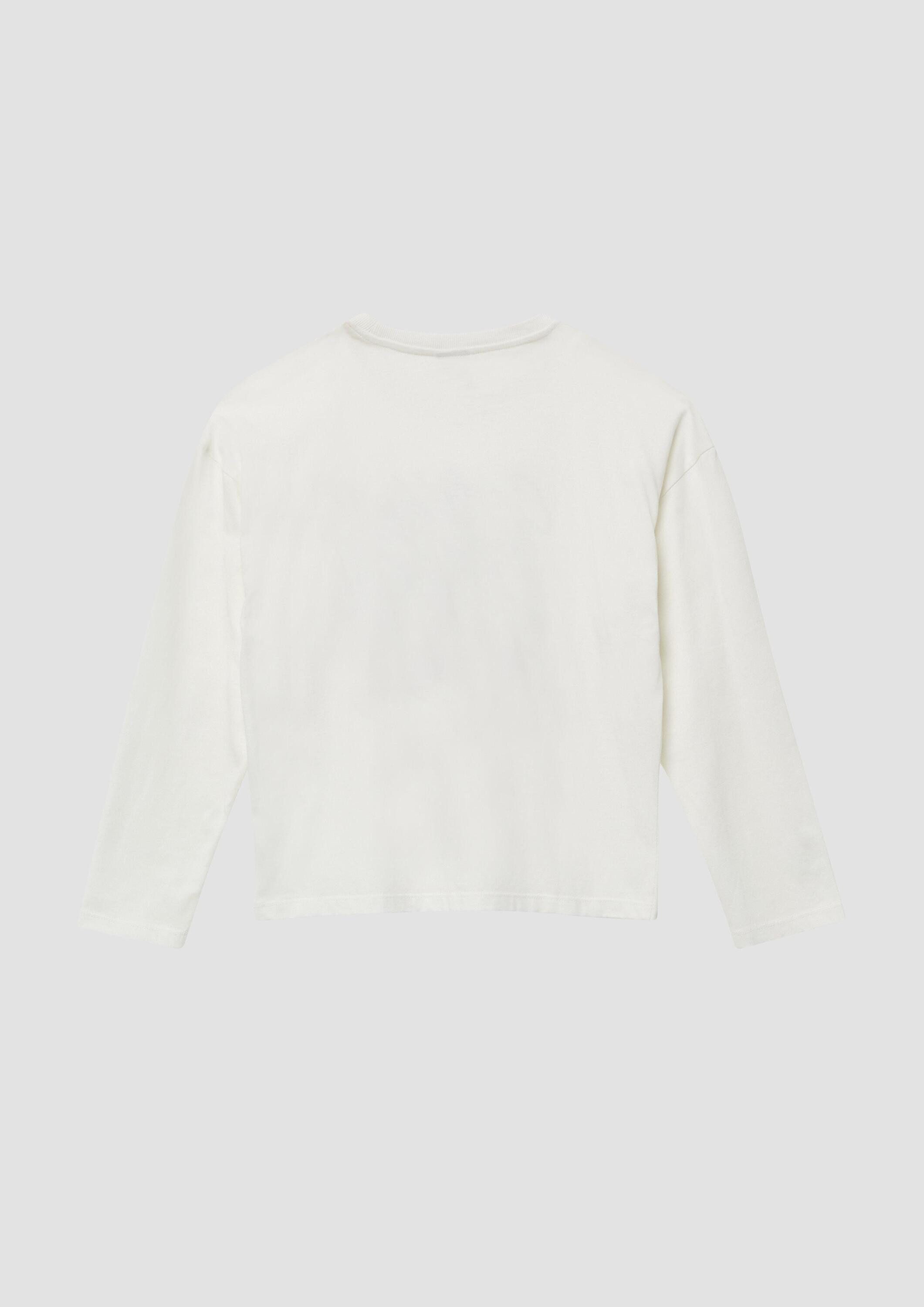 s.Oliver Langarmshirt T-Shirt Oversize Longsleeve mit Frontprint – Bild 2 von 4