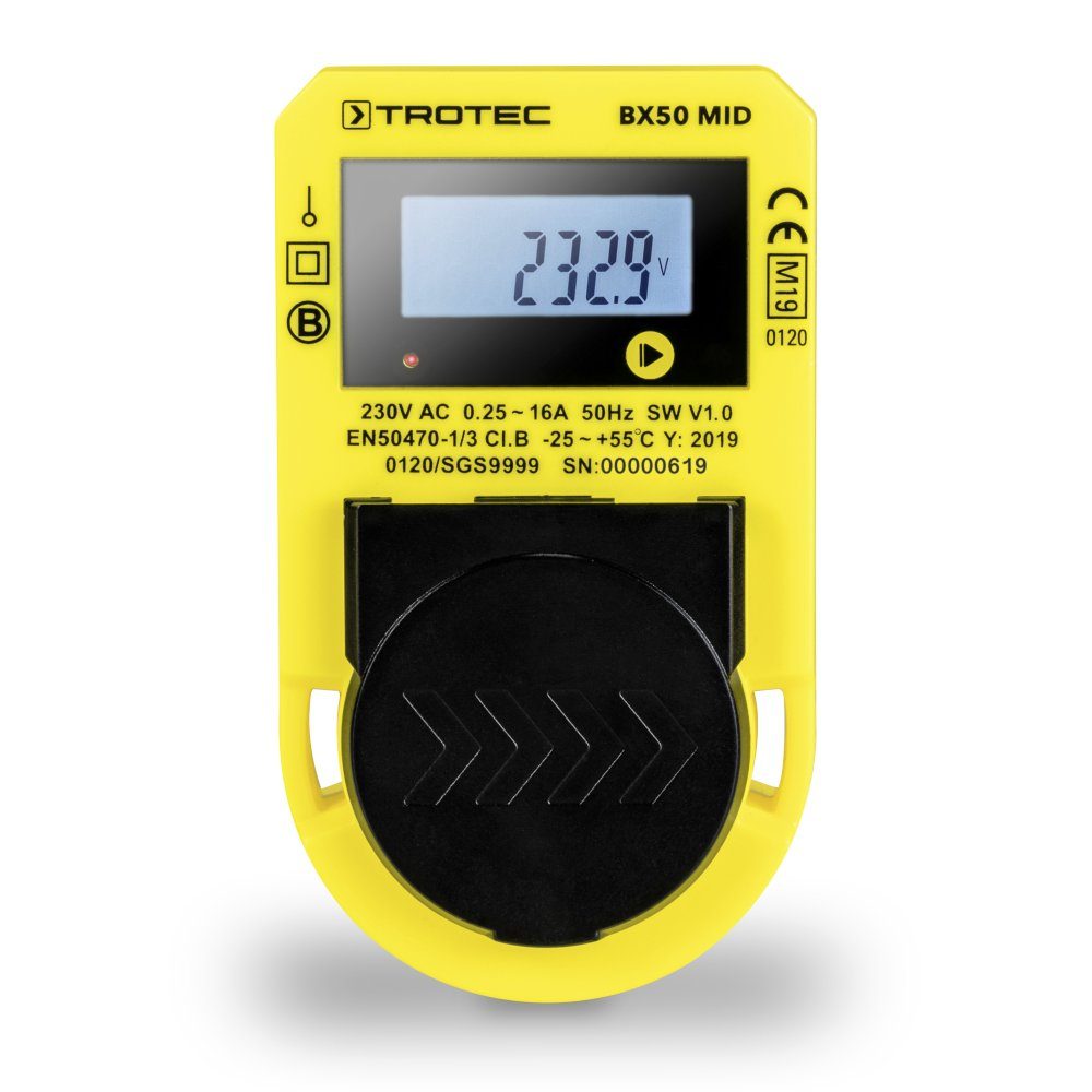 TROTEC Stromverbrauchszähler BX50 MID Strommessgerät MID-Konformität Energiebedarfsmesser