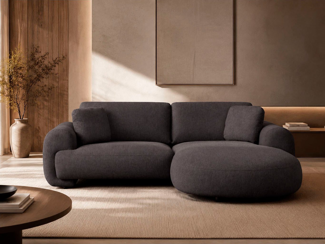 OTTO home Ecksofa YllSY L-Form, 231cm - OTTO. Verlässliche Qualität., Struktur-Bezug, Tonnentaschen-Federkern