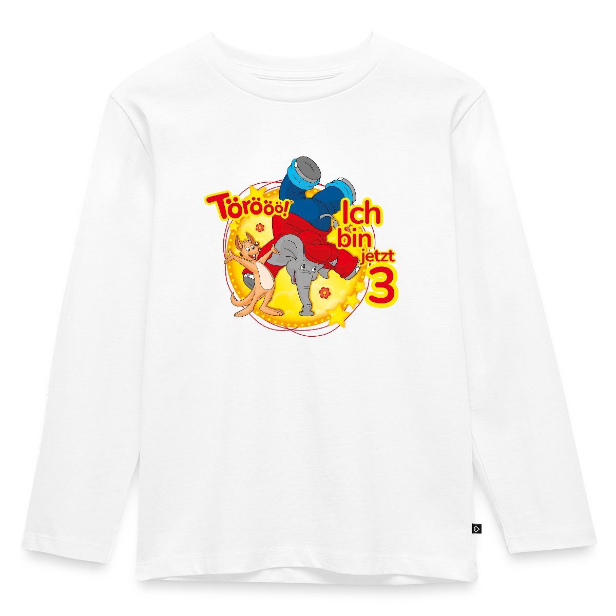 T-Shirt Benjamin Blümchen Ich Bin Jetzt 3 Kinder Premium Langarmshirt