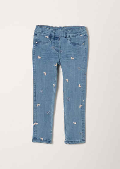 s.Oliver 5-Pocket-Jeans »Slim: Treggings mit Skinny leg« Waschung, Stickerei