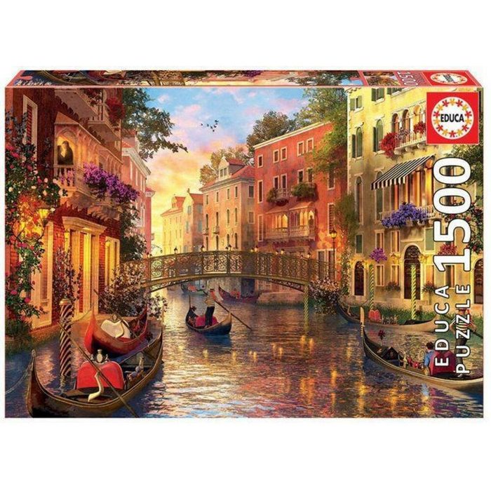 Carletto Puzzle Educa Puzzle. Sunset in Venice 1500 Teile Puzzleteile