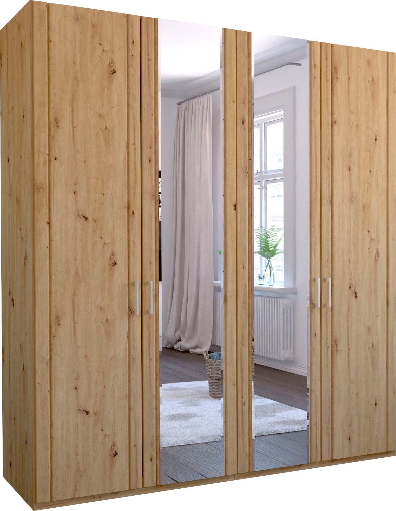 Holz- mit Drehtürenschrank Spiegeltüren WIEMANN Mainau und