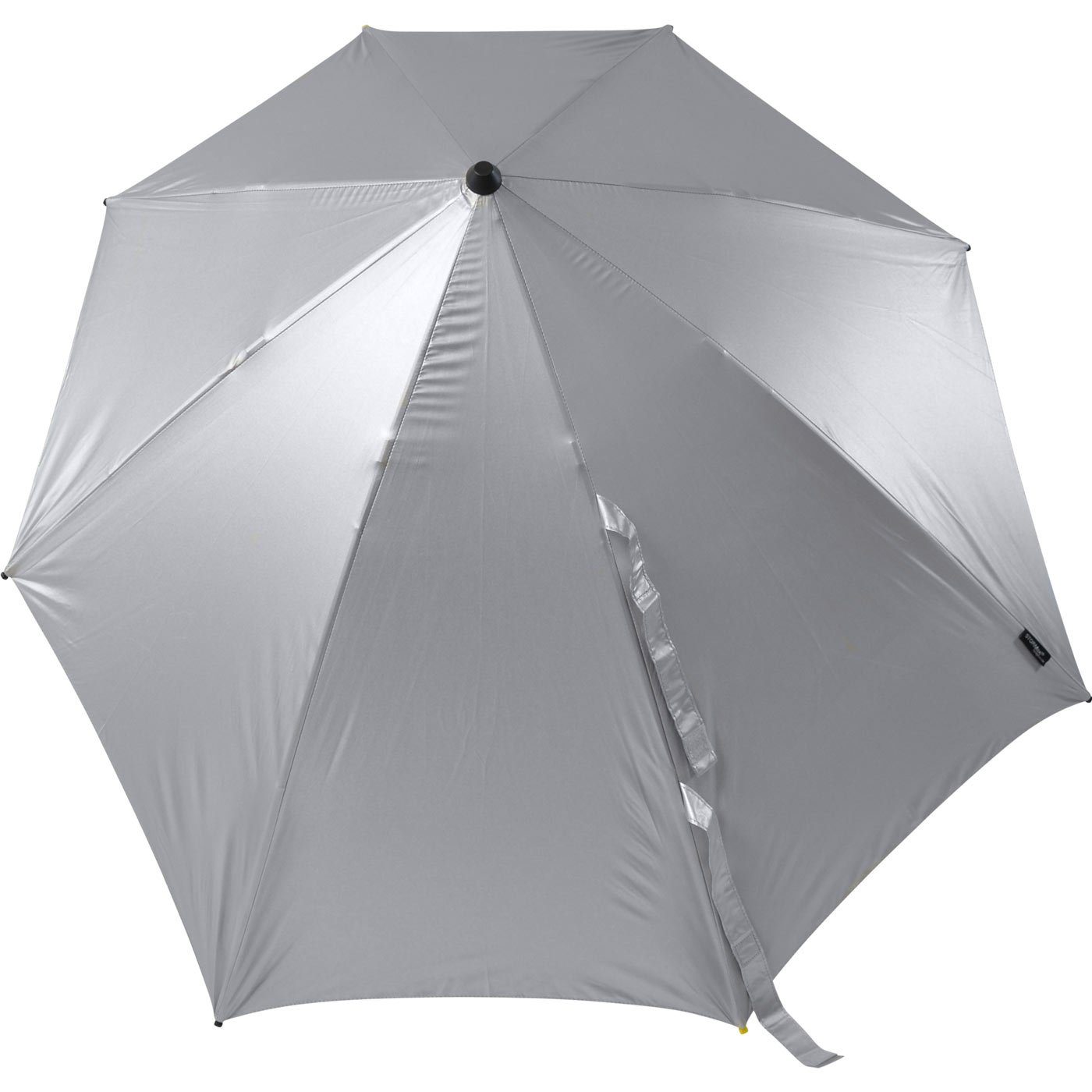 Form Stockregenschirm zu aerodynamischer seine in km/h hält sich Regenschirm, Schirm silber bis durch der besondere aus STORMaxi 100 Sturmschirm Impliva Wind, den dreht