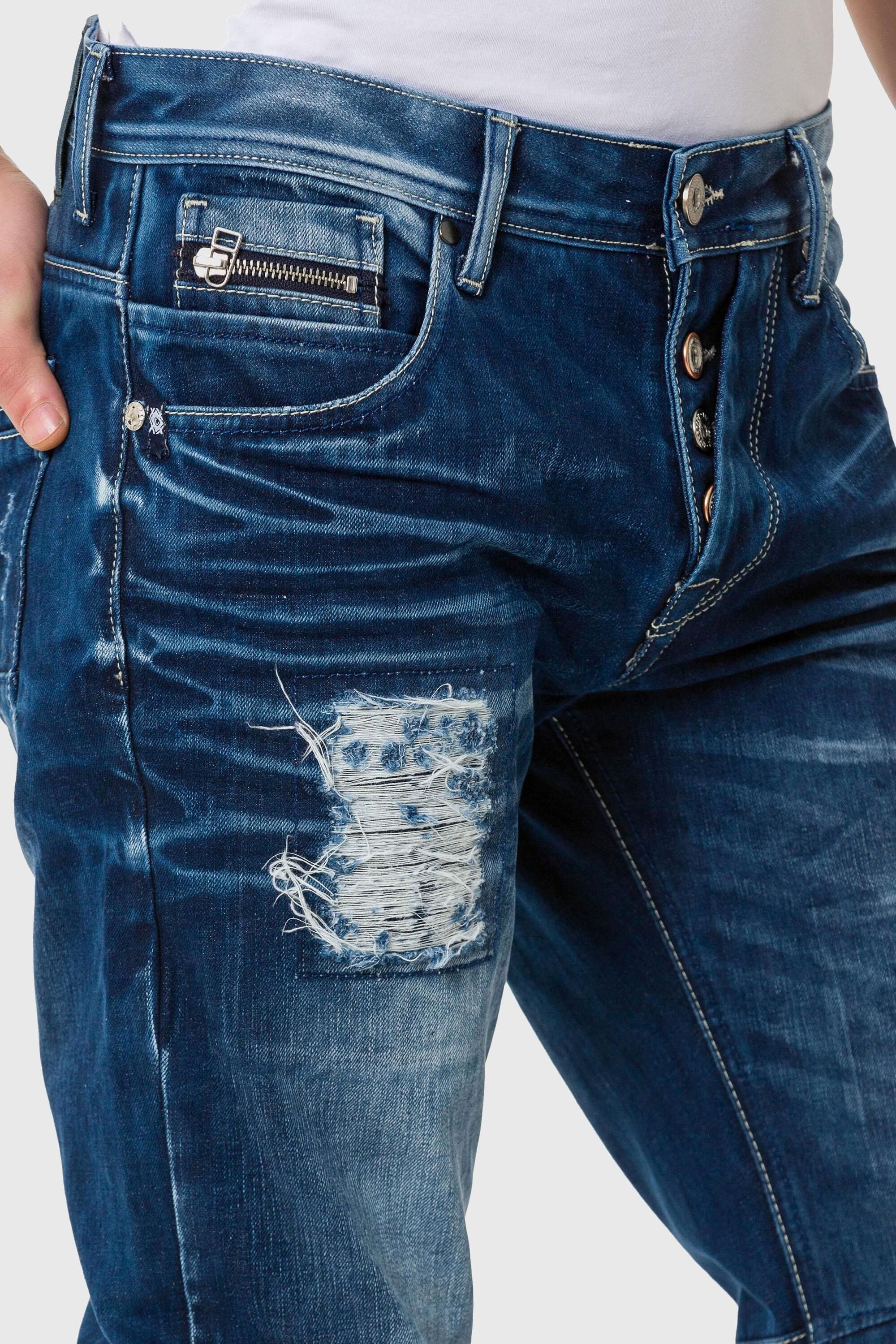Cipo & Baxx 5-Pocket-Jeans Jeans im Used-Look