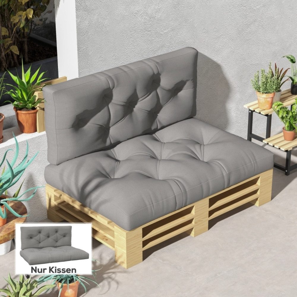 OKWISH Bankauflage Sitzpolster Sitzkissen Polsterauflage 120x80x12 cm, (1 St., Polsterkissen für Gartenstuhl Sofa Bank, vielseitige Innen & Außen), Kissenauflage mit Knopfheftung, weiche Polsterung für Sitzmöbel