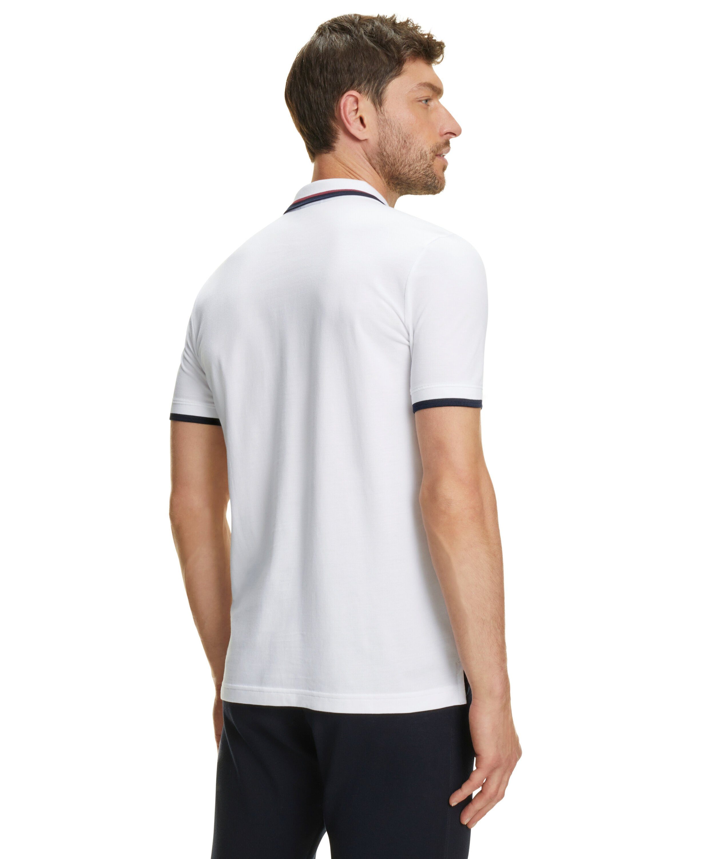 white FALKE hochwertiger Poloshirt (2000) aus Pima-Baumwolle