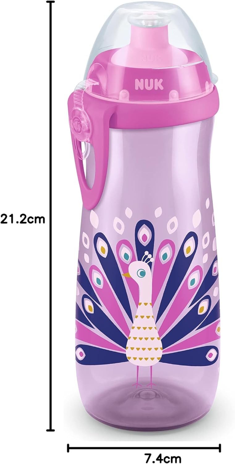 NUK Trinkflasche NUK Sports Cup 450ml – Farbwechsel Design, Für Mädchen