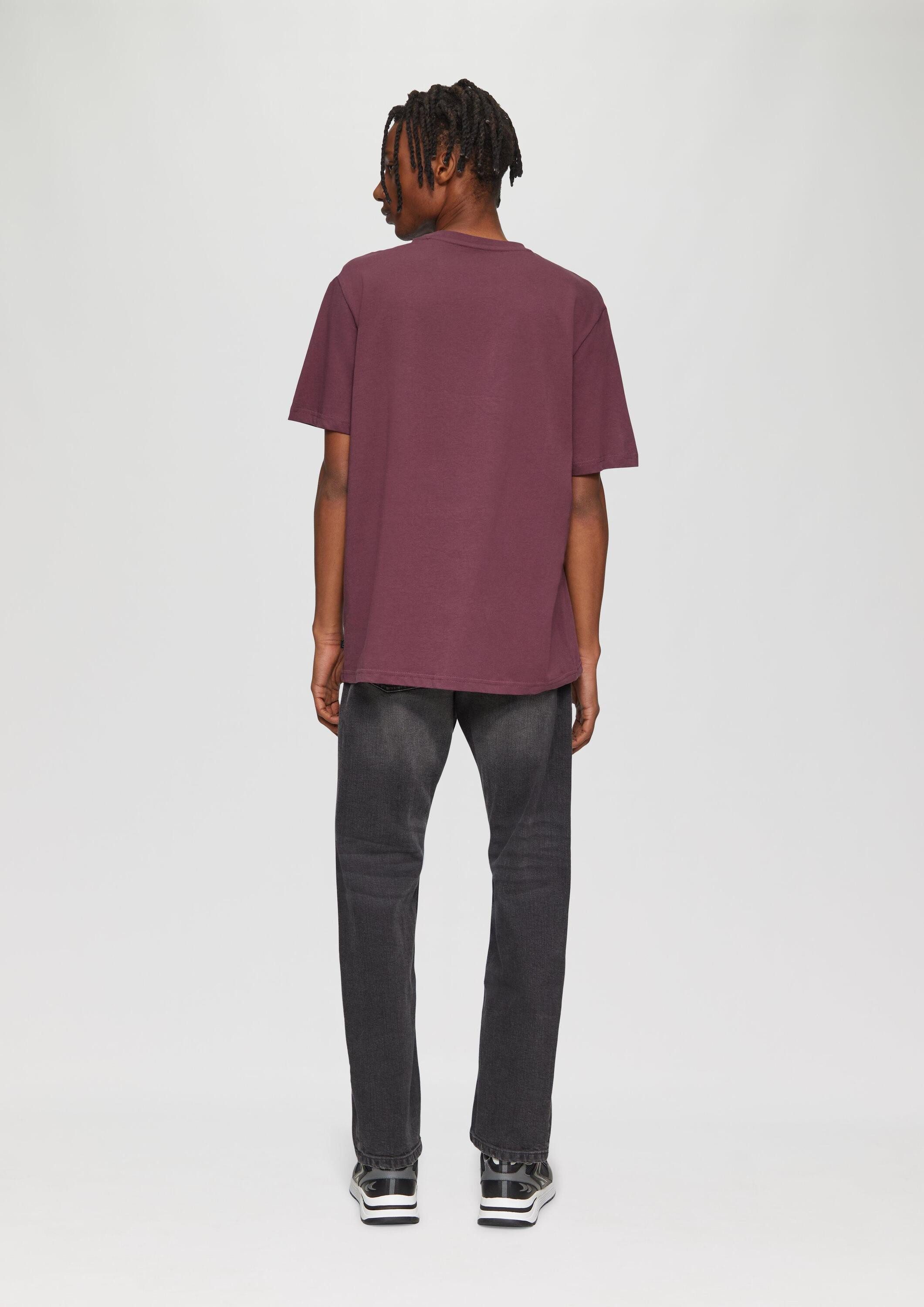 QS Kurzarmshirt T-Shirt T- Shirt mit Frontprint