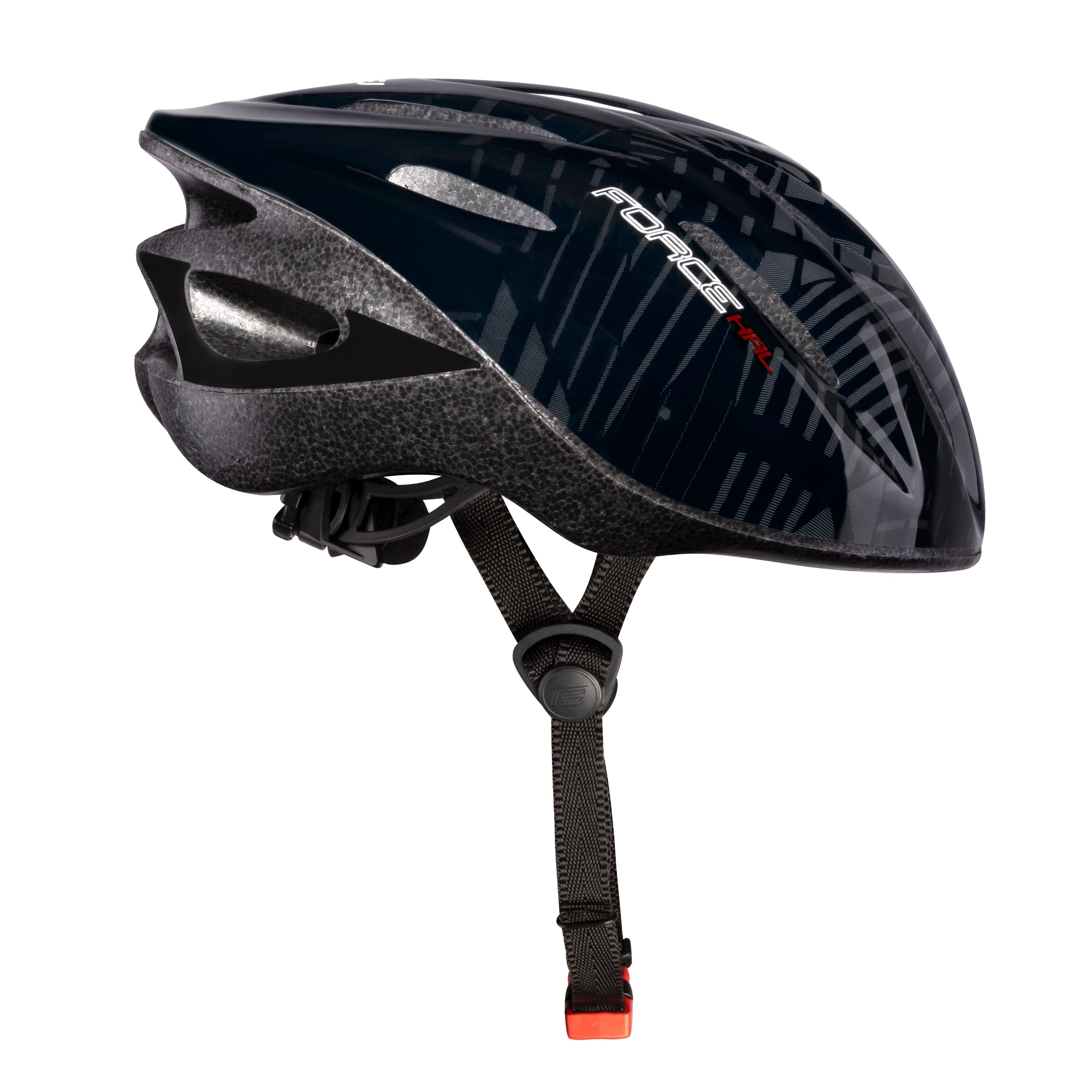 Fahrradhelm Helm FORCE HAL schwarz/grey L - XL