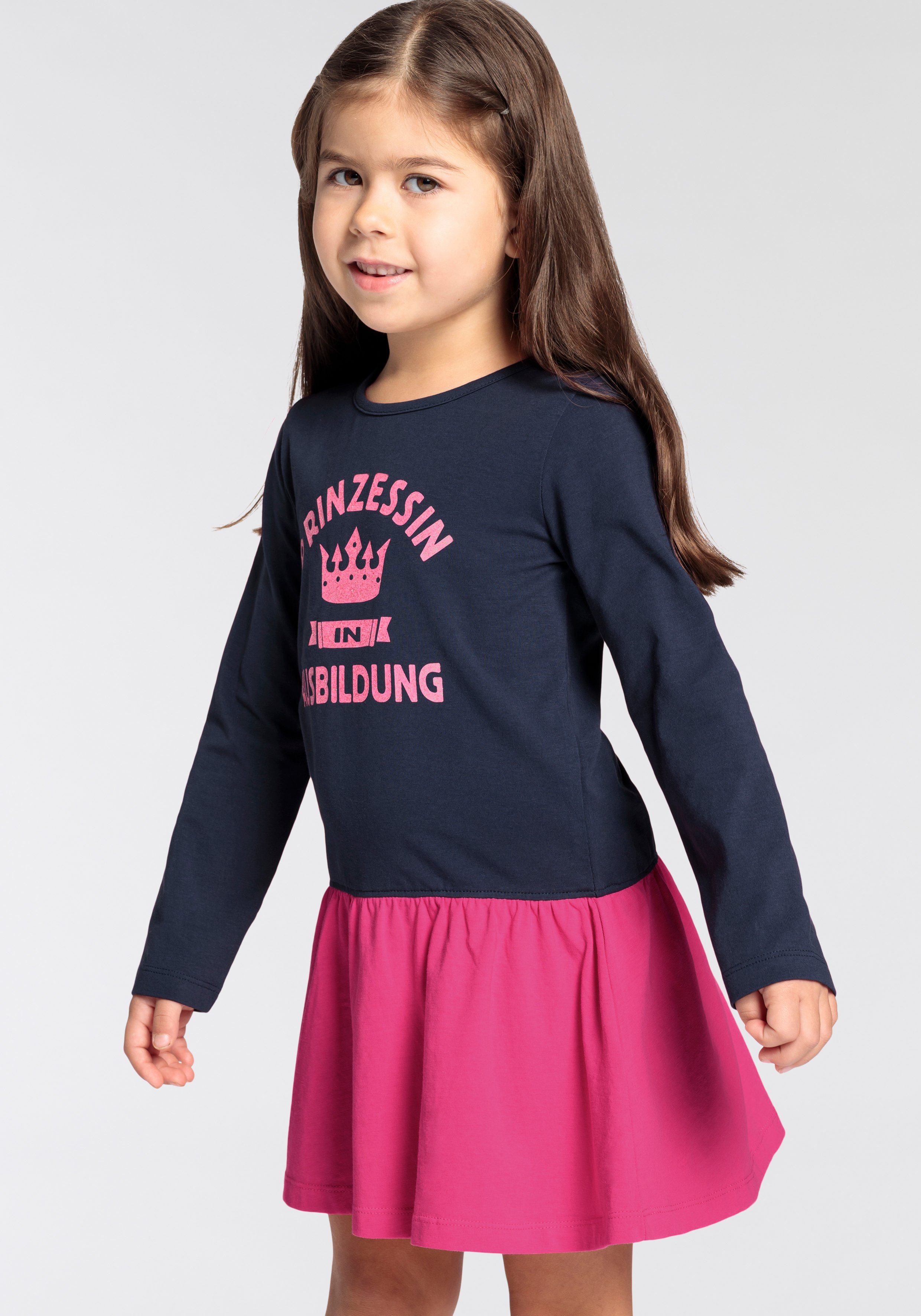 PRINZESSIN Jerseykleid kleine für IN Mädchen AUSBILDUNG, Sprüchedruck KIDSWORLD