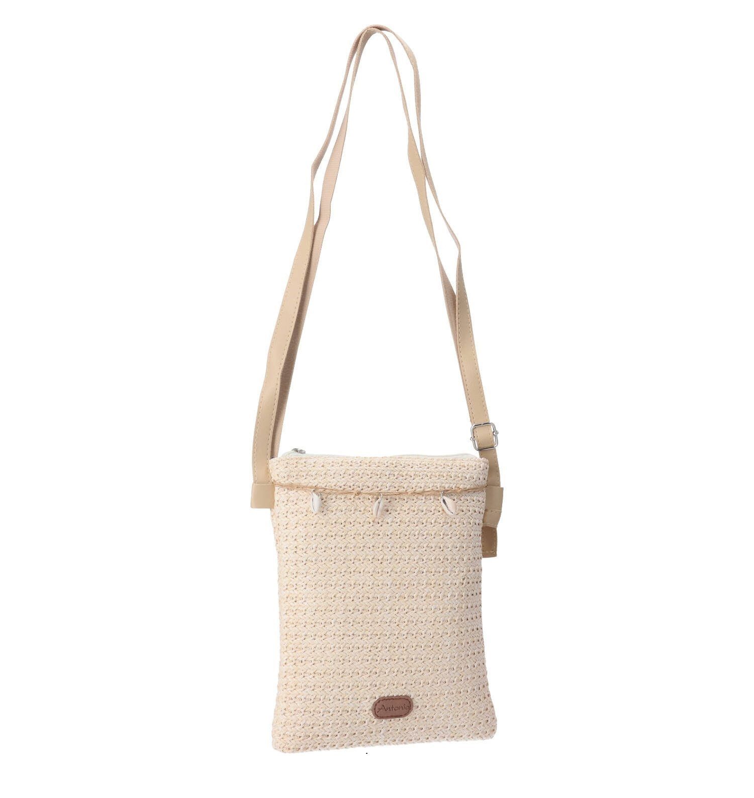 Antonio Umhängetasche Antonio Umhängetasche Damen Bast Tasche mit Schultergurt Größe: S