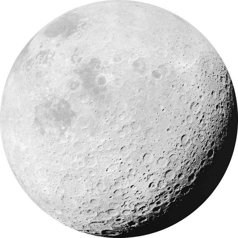 Komar Vliestapete Luna, 125x125 cm (Breite x Höhe), rund und selbstklebend