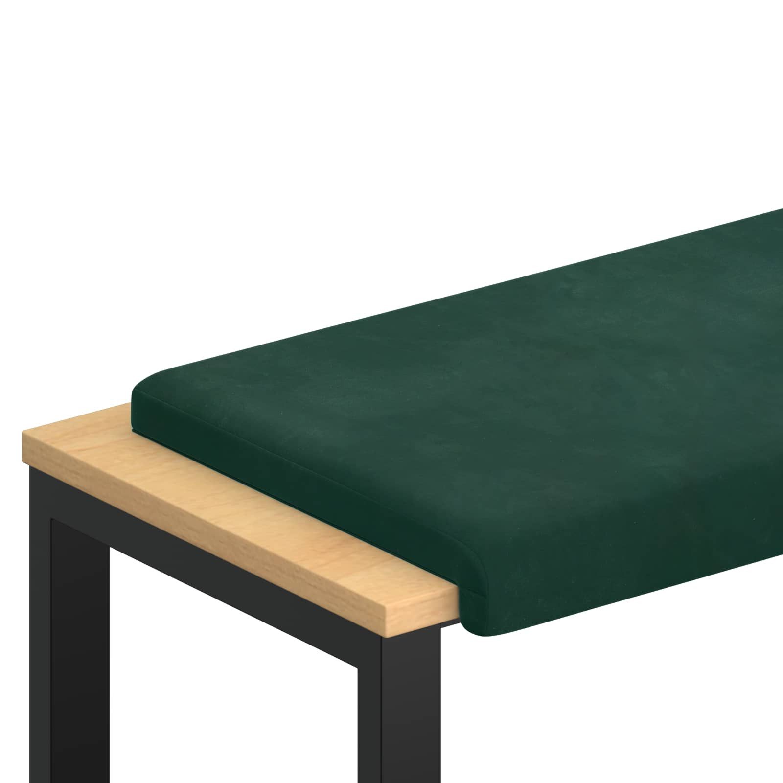 vidaXL Sitzauflage Bankkissen Samt Dunkelgrün Tiefe 35 cm, (1 St)