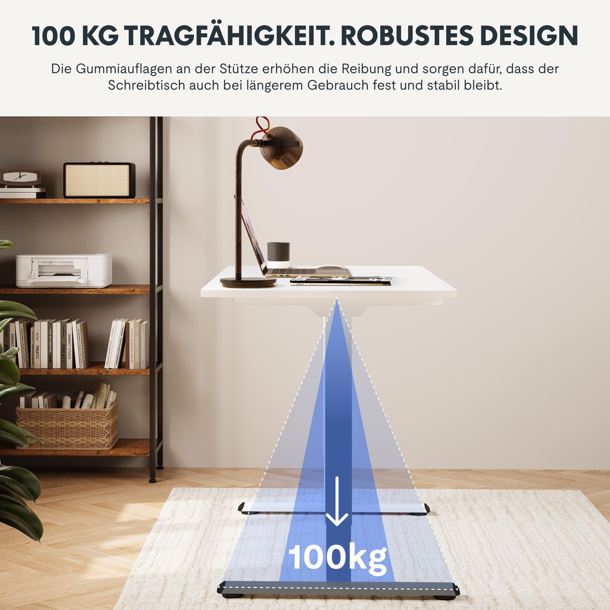 FLEXISPOT Schreibtisch höhenverstellbares Tischgestell inkl. praktischem Zubehör-Set (Dual-Motor & 2-Fach-Teleskop, ohne Tischplatte), Einfache Bedienung, Anti- – Bild 4 von 5