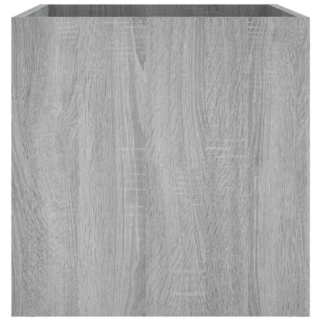 St) Sonoma Blumentopf Holzwerkstoff Pflanzgefäß 40x40x40 Grau cm vidaXL (1