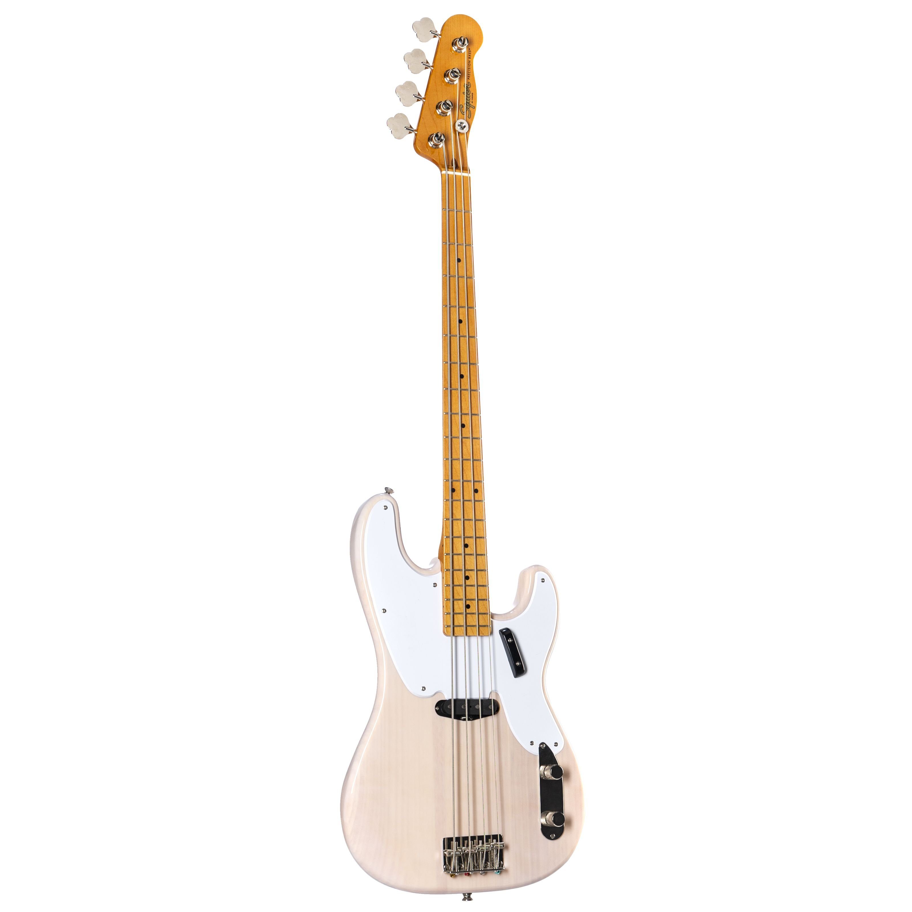 Squier Spielzeug-Musikinstrument, Classic MN '50s Vibe Blonde E-Bass Precision White - Bass