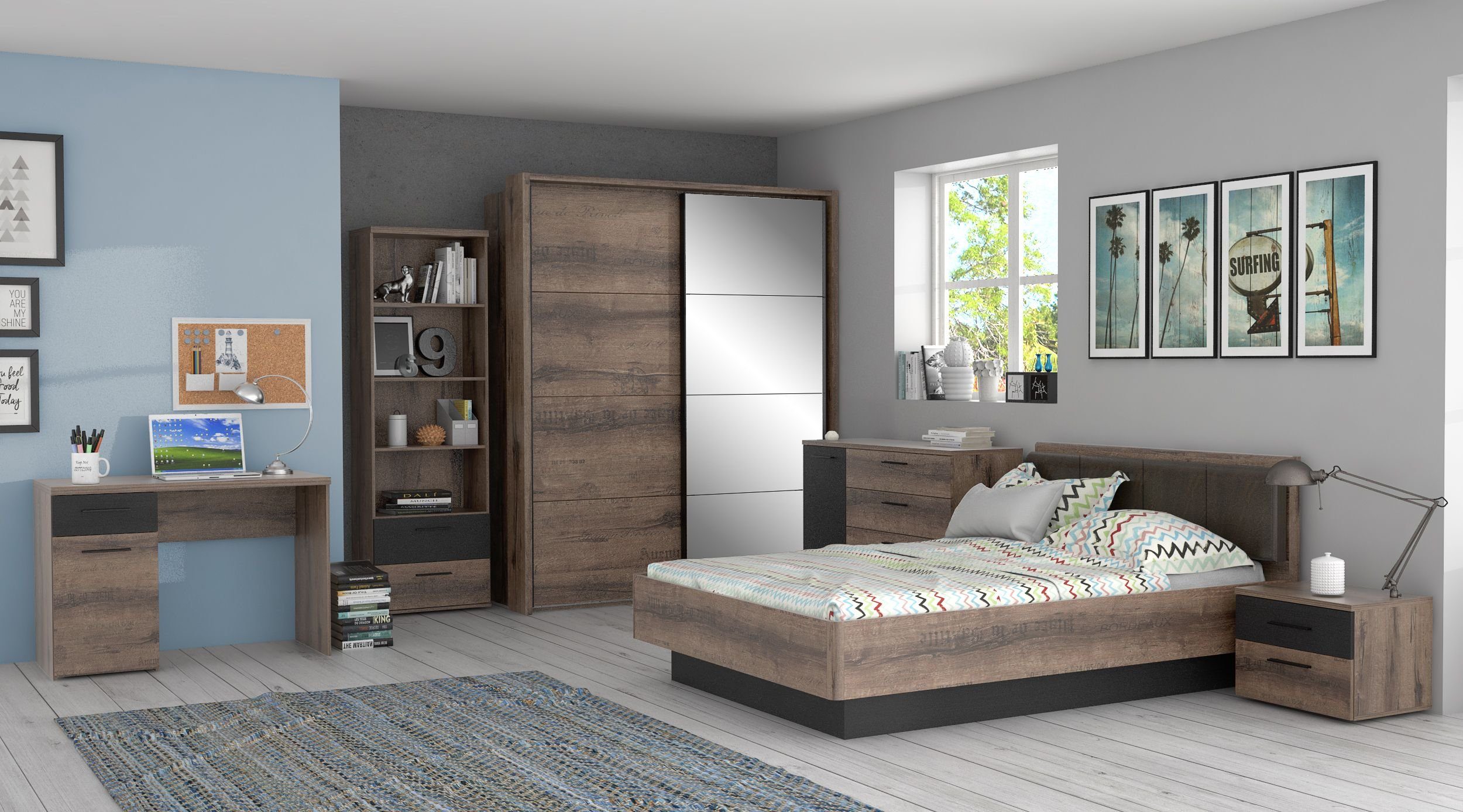 möbel-direkt.de Jugendzimmer-Set Jacky, (Kompett Set, 7-tlg., günstig online kaufen