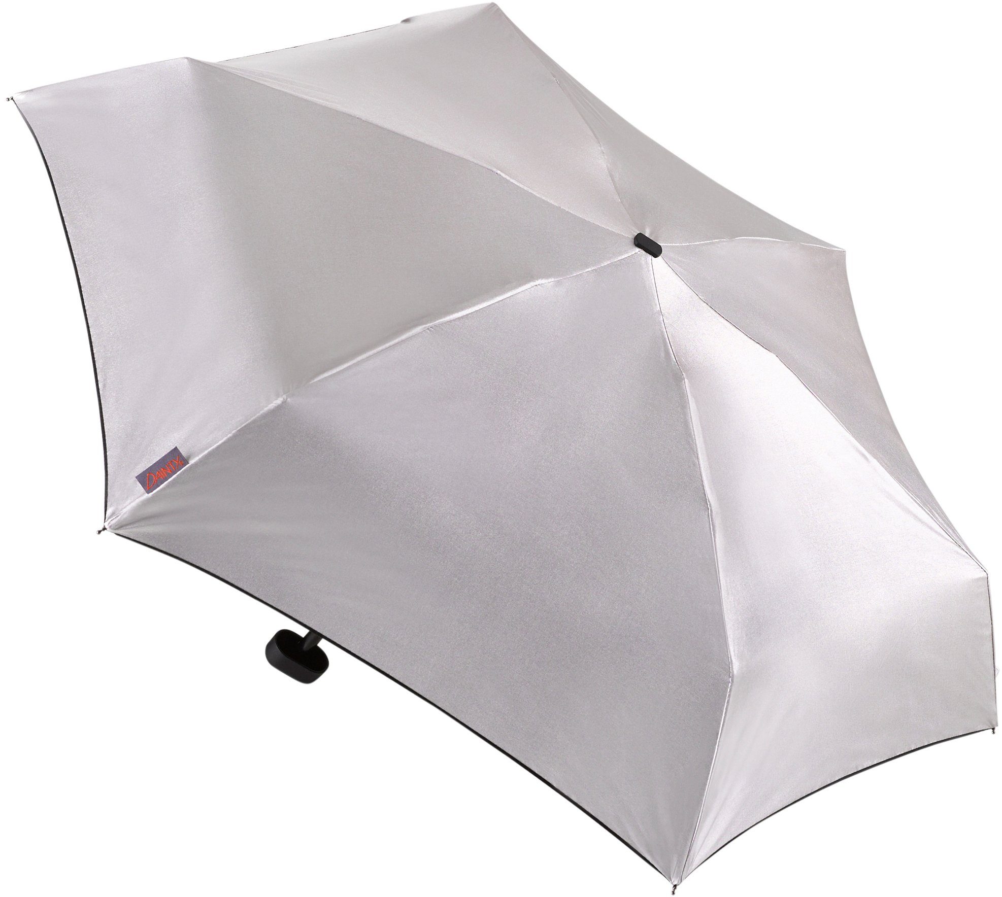 flach und Taschenregenschirm EuroSCHIRM® Dainty, mit kurz, extra 50+ silber, UV-Lichtschutzfaktor