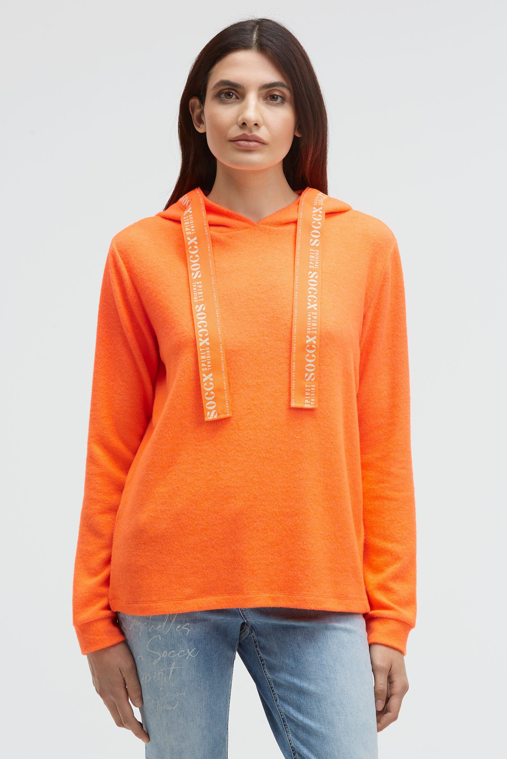 SOCCX Kapuzenpullover aus Feinstrick