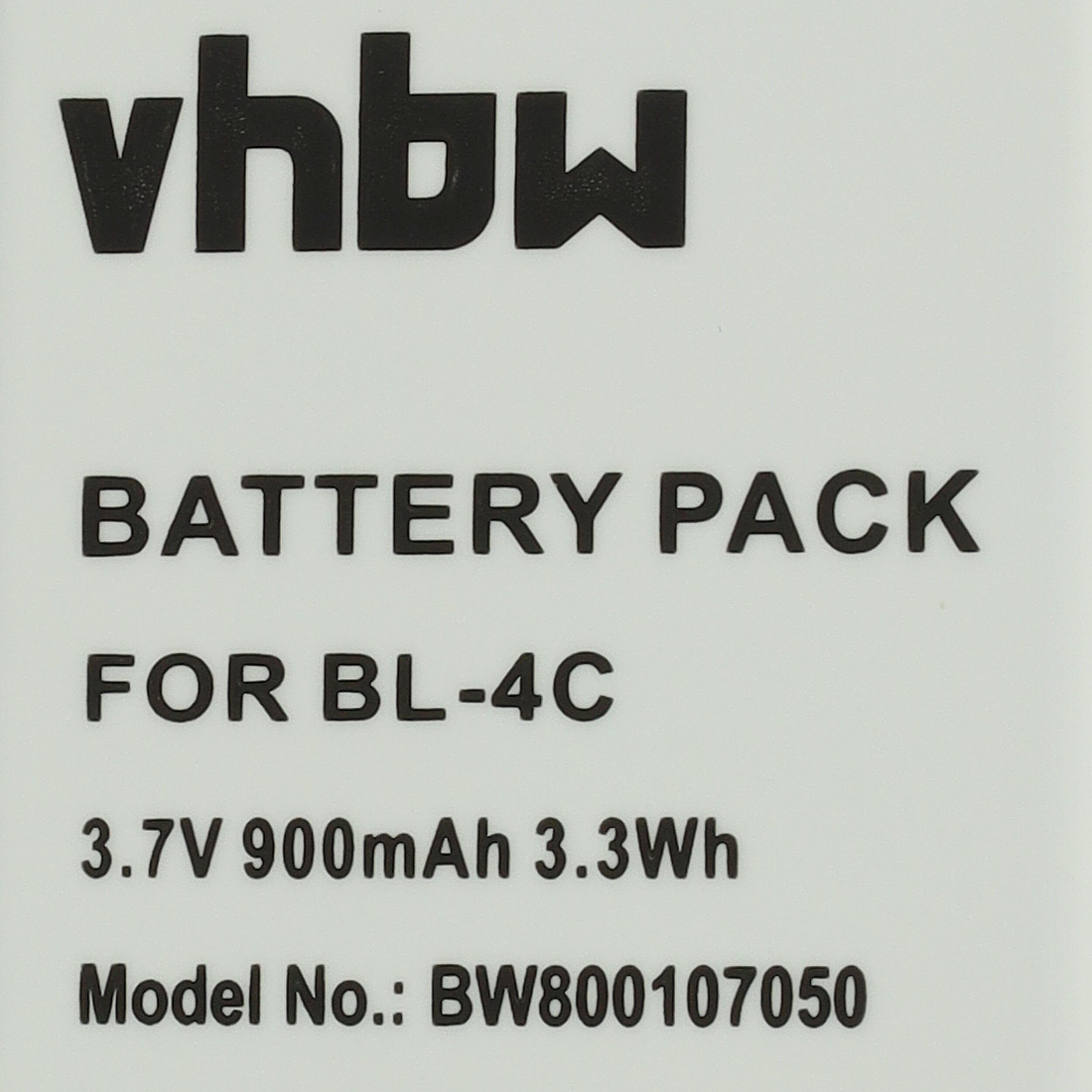 vhbw Li-Ion Smartphone-Akku Micromax V) 900 kompatibel mit (3,7 C250 mAh