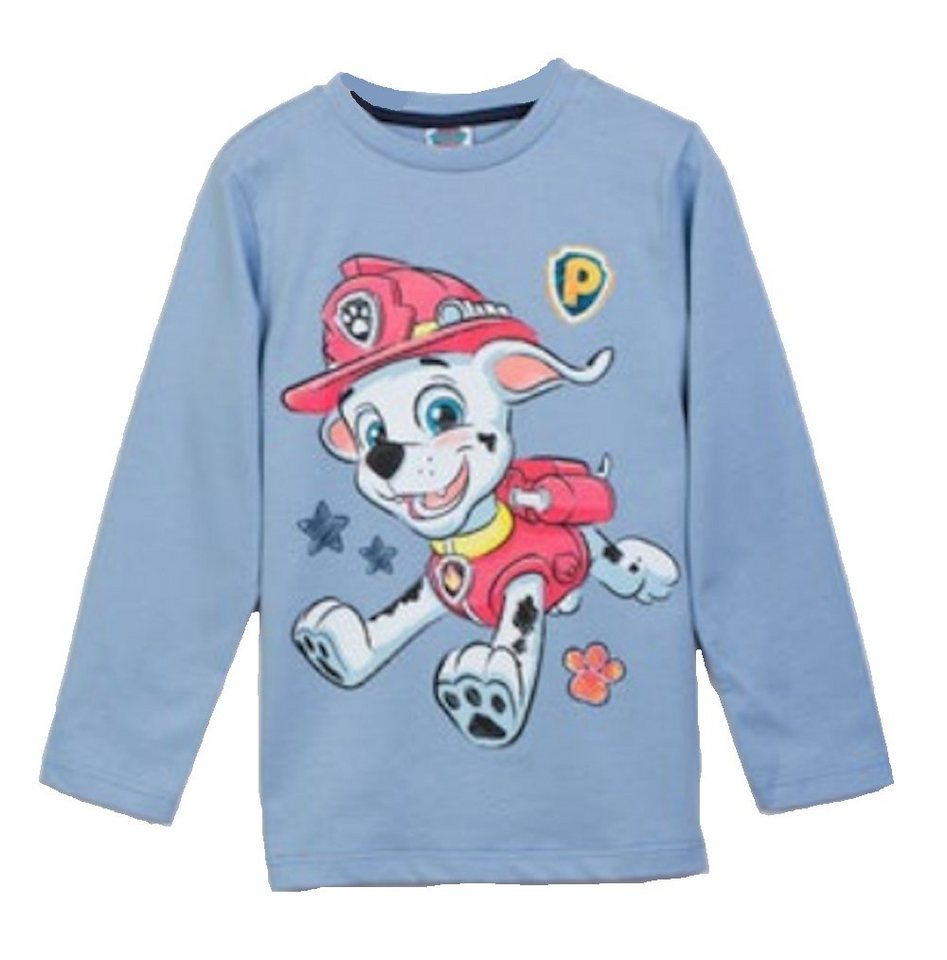 PAW PATROL Langarmshirt Paw Patrol Langarmshirt Hundestaffel Feuerwehr  forever blue (1-tlg)