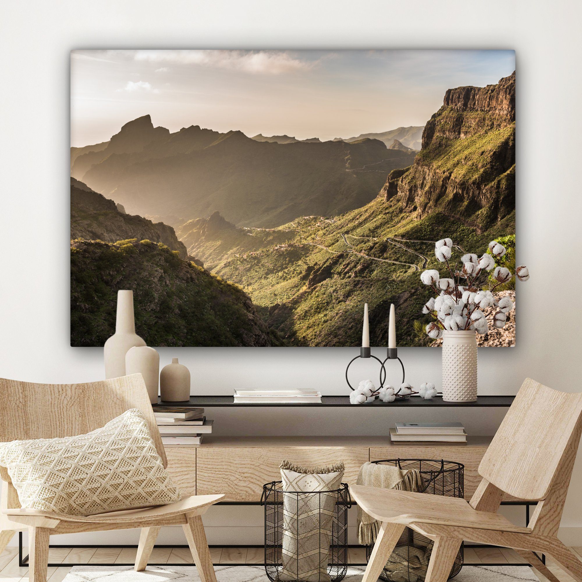 St), Leinwandbild nach Masca auf Spanien, XXL, Der alle cm 120x80 (1 Weg Wohnbereiche, großes, Gemälde, Wandbild für OneMillionCanvasses® Teneriffa