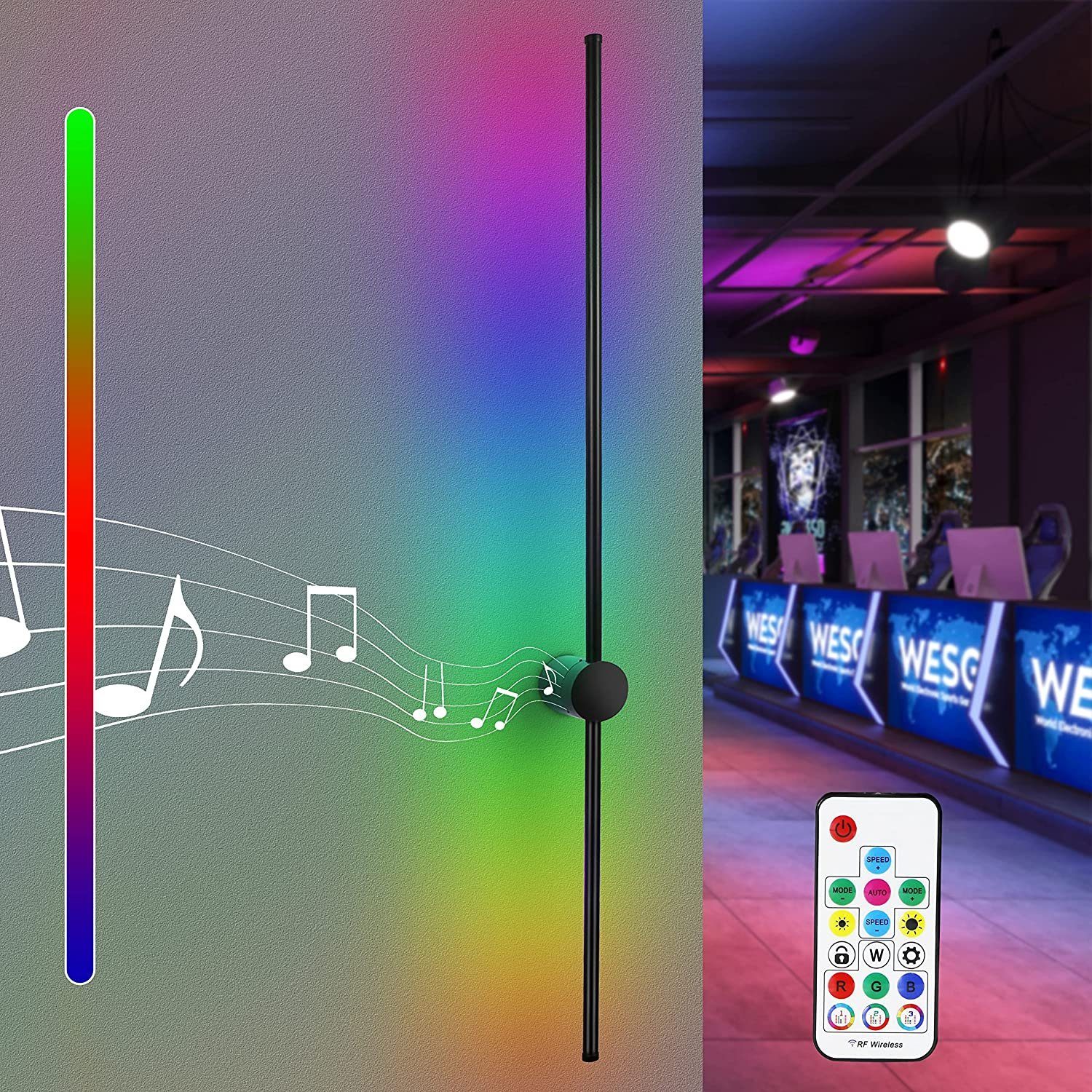 Nettlife LED Wandleuchte RGB 100 cm günstig online kaufen