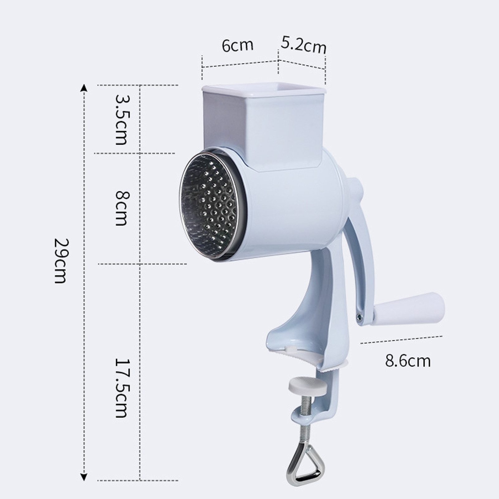 GarveeMore Käsemühle Neu Nusszerkleinerer mit Handkurbel Erdnussmahlwerk Nusszerkleinerer, Erdnussmühle Trockenobstpresse Multifunktionale manuelle Nussmühle