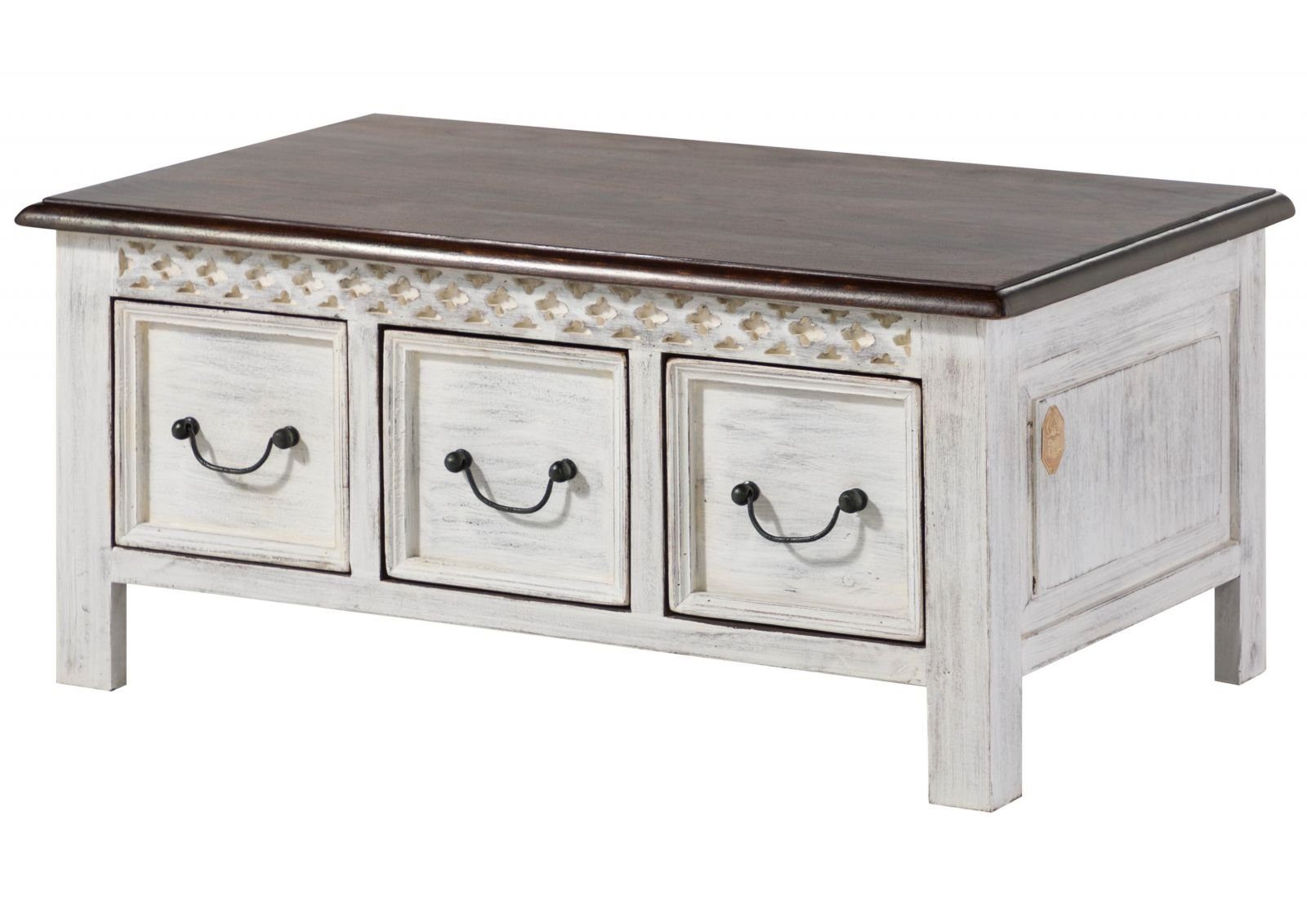 Massivmoebel24 Couchtisch CASTLE-ANTIK (Massivholz, Massivholztisch), Couch günstig online kaufen