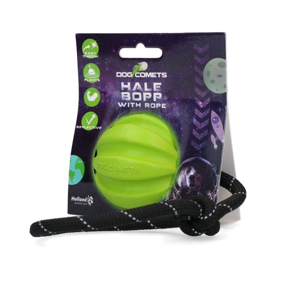 Tierkuscheltier Dog Comets Ball Hale-Bopp Green with rope